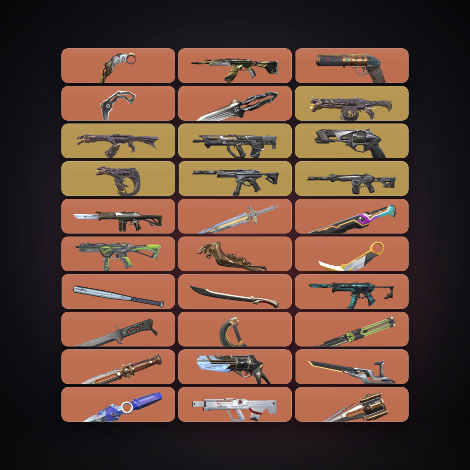 BR Bronze 1 locker — 43 knives, 261 skins, lvl 176 — HabibiAccounts