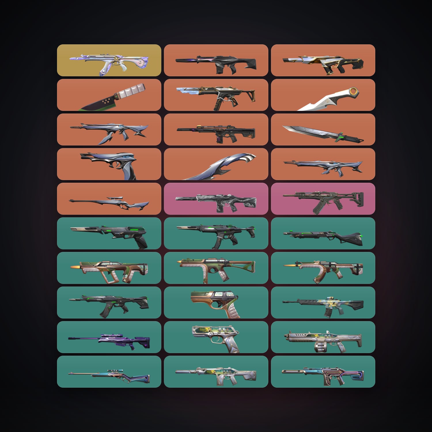 LA Silver 1 locker — 4 knives, 39 skins, lvl 85 — HabibiAccounts
