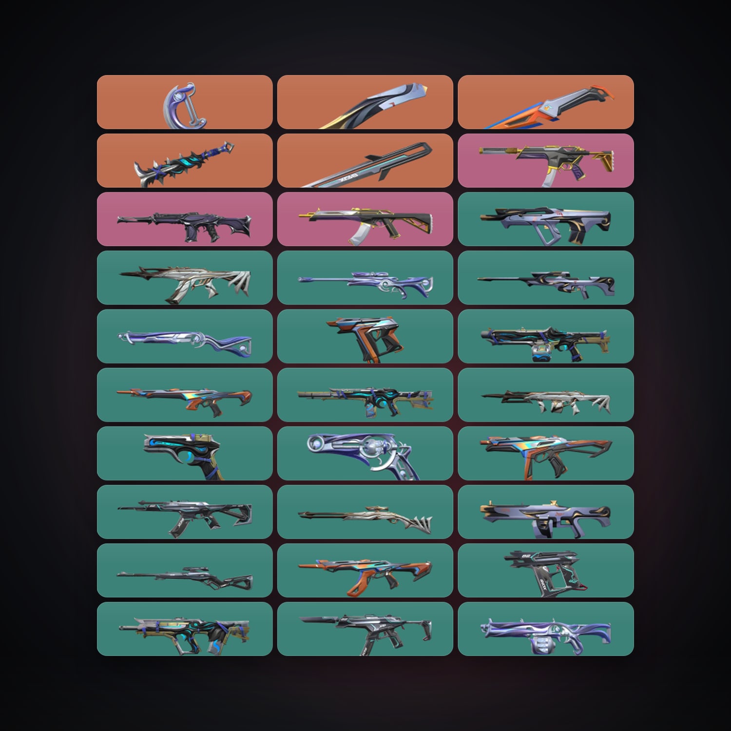 LA Bronze 1 locker — 5 knives, 79 skins, lvl 129 — HabibiAccounts