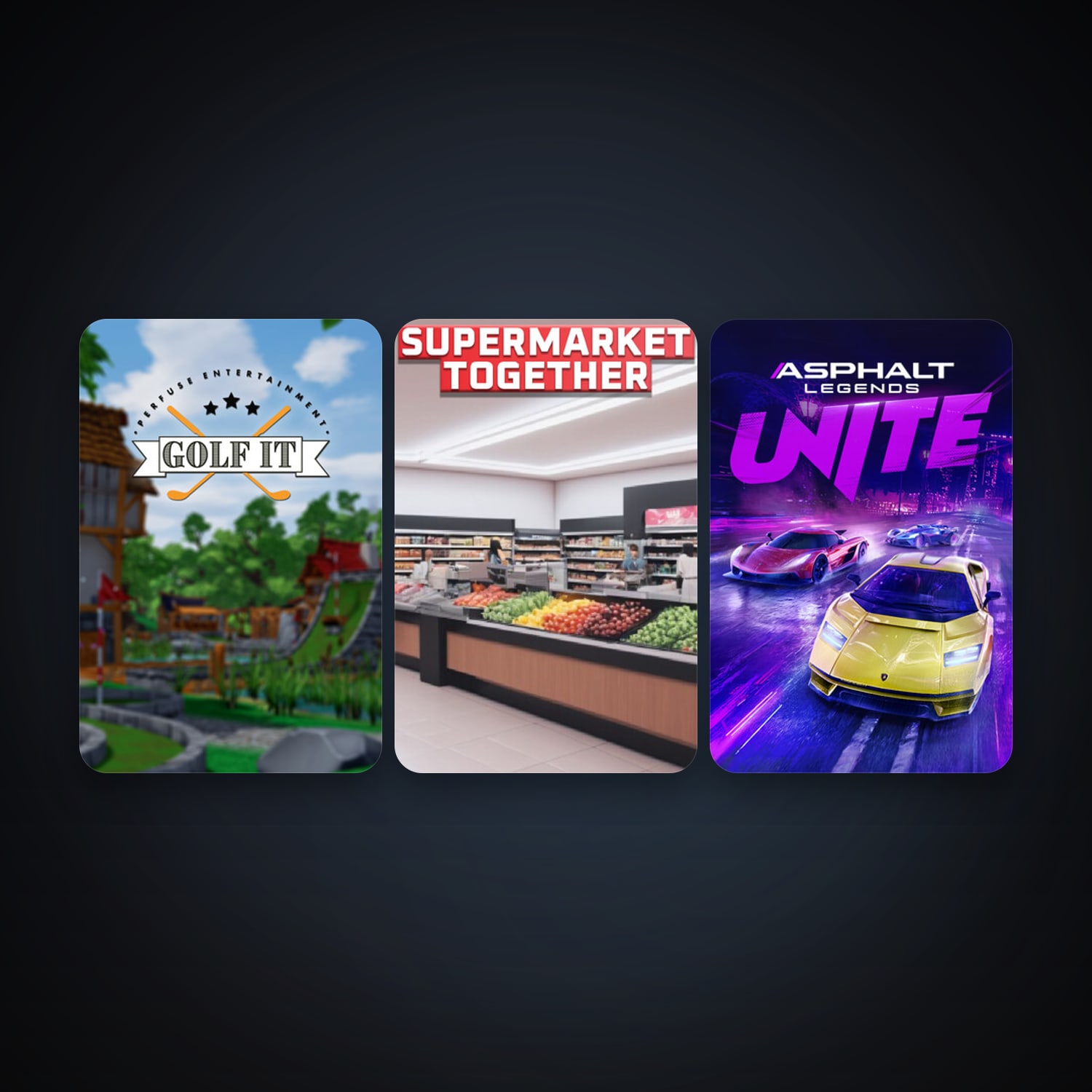 Steam account: Golf It! + Asphalt Legends Unite, 6 games, clean — HabibiAccounts