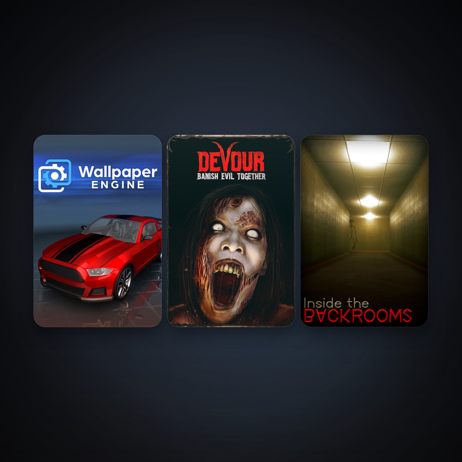 Wallpaper Engine + DEVOUR, 8 games, clean — HabibiAccounts