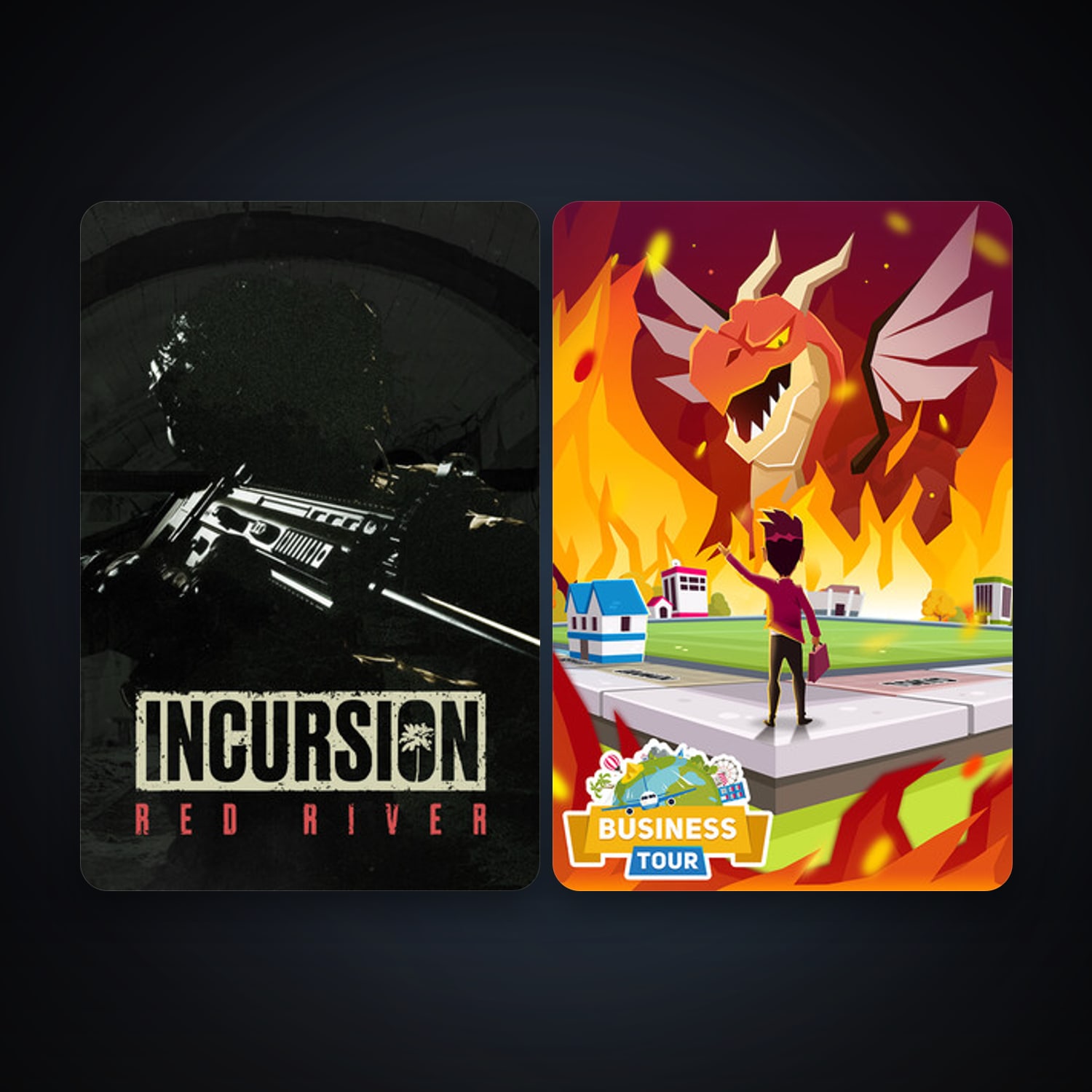 Business Tour - Board Game with Online Multiplayer + Incursion Red River, 2 games, clean — HabibiAccounts