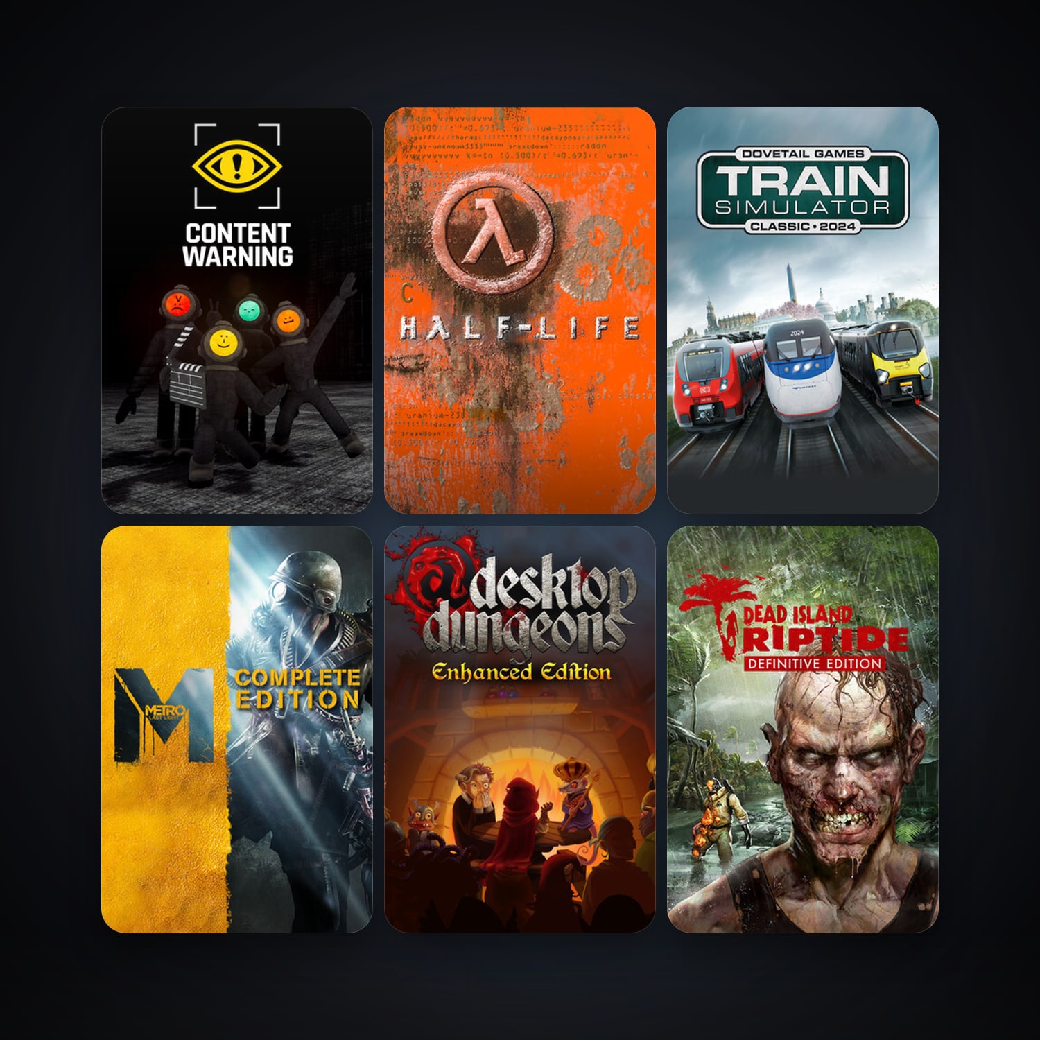 Half-Life + Train Simulator Classic, 21 games, clean — HabibiAccounts