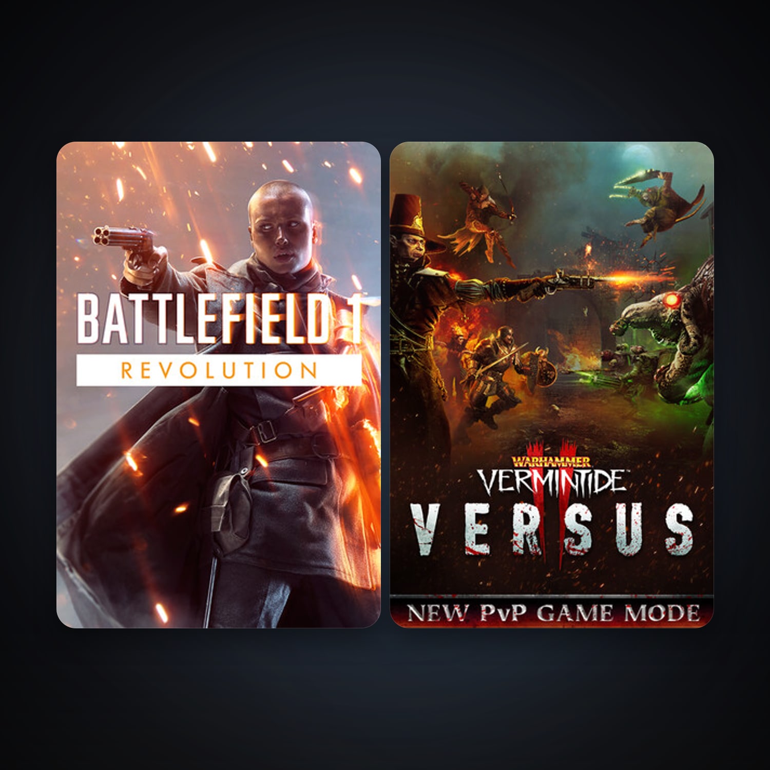 Warhammer: Vermintide 2 + Battlefield 1, 2 games, clean — HabibiAccounts