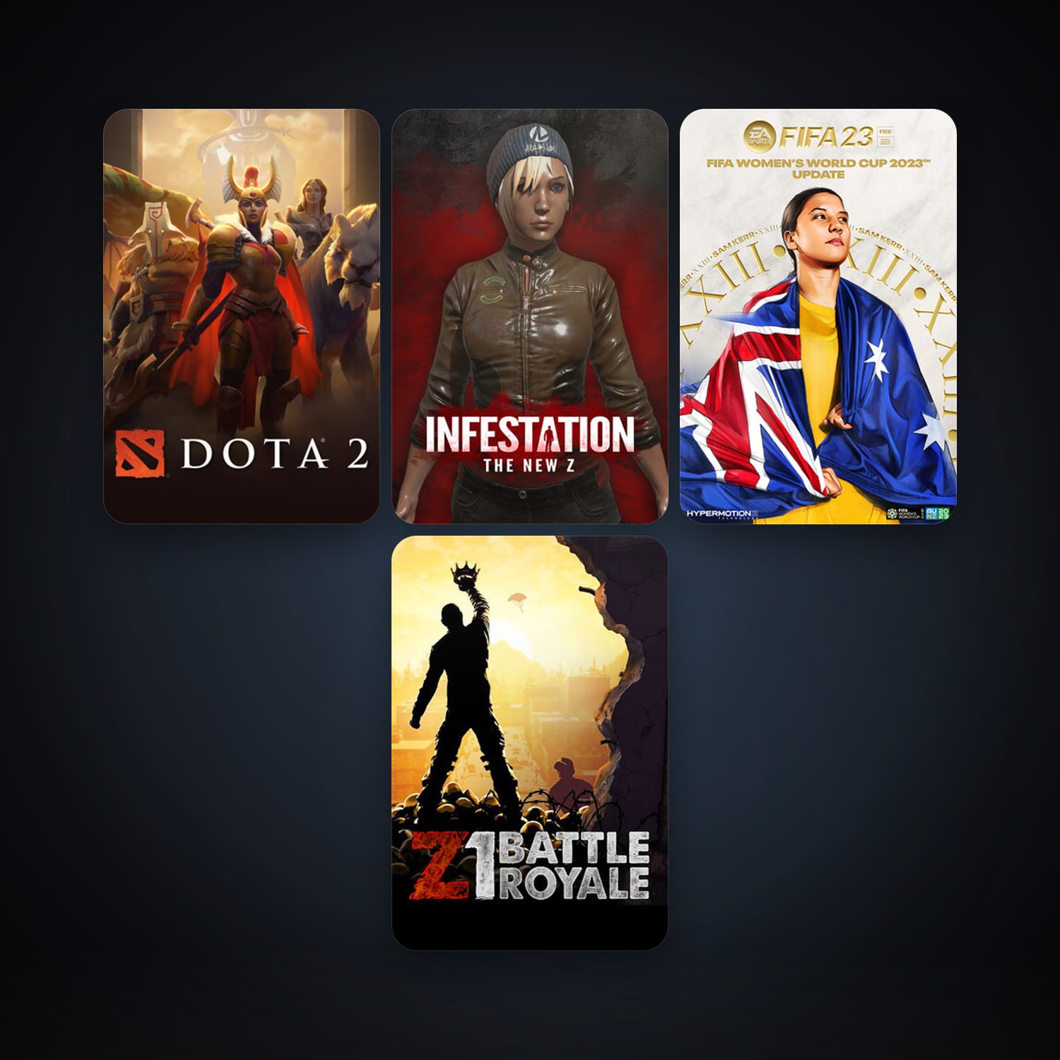 Dota 2 + Z1 Battle Royale, 9 games, clean — HabibiAccounts