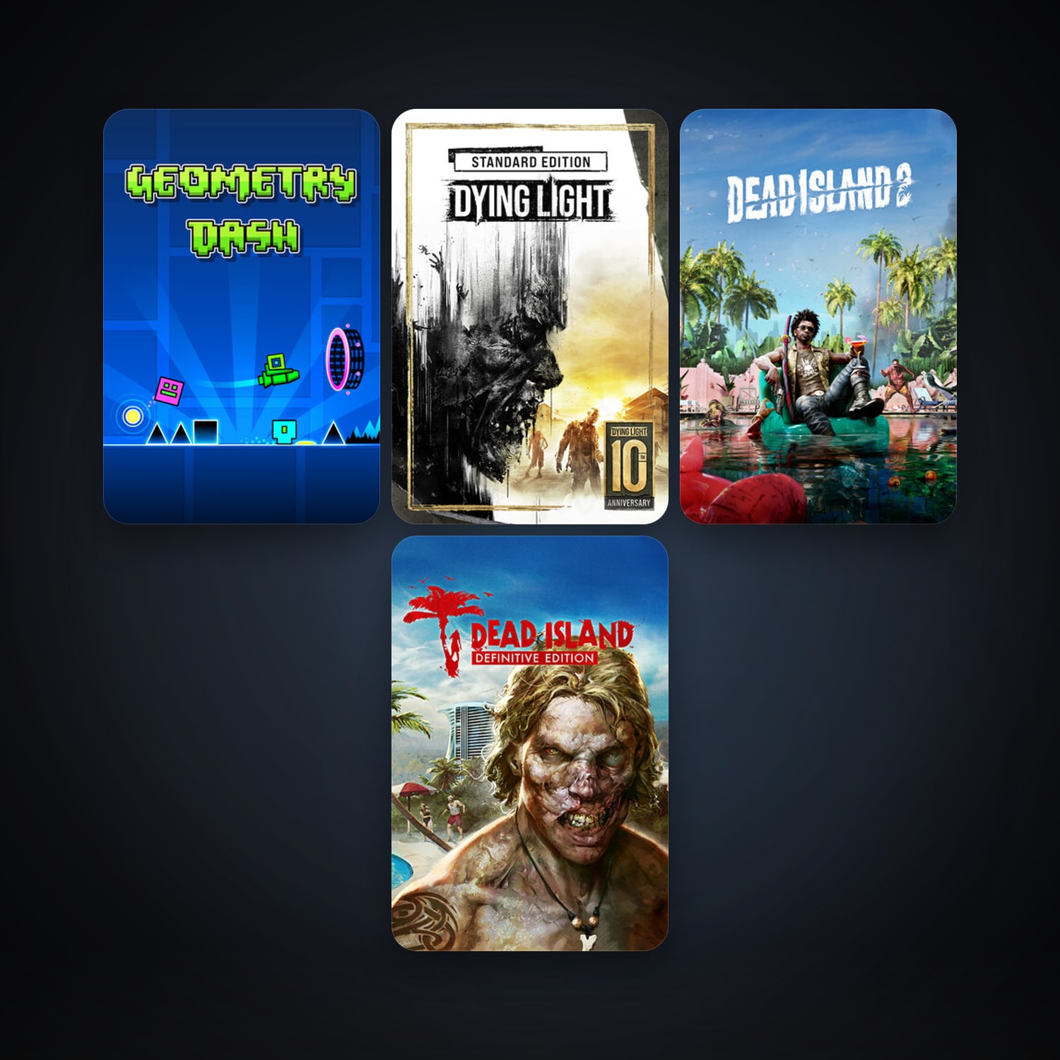 Dying Light + Geometry Dash, 8 games, clean — HabibiAccounts