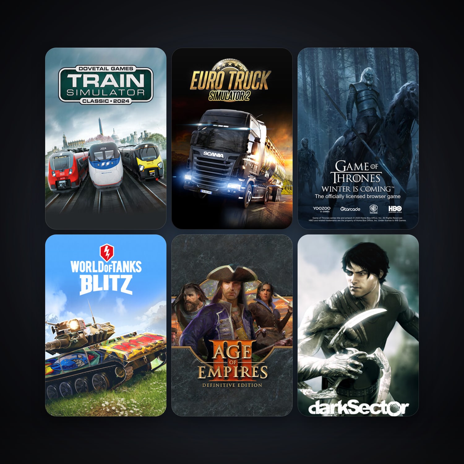 Train Simulator Classic + Dark Sector, 48 games, clean — HabibiAccounts