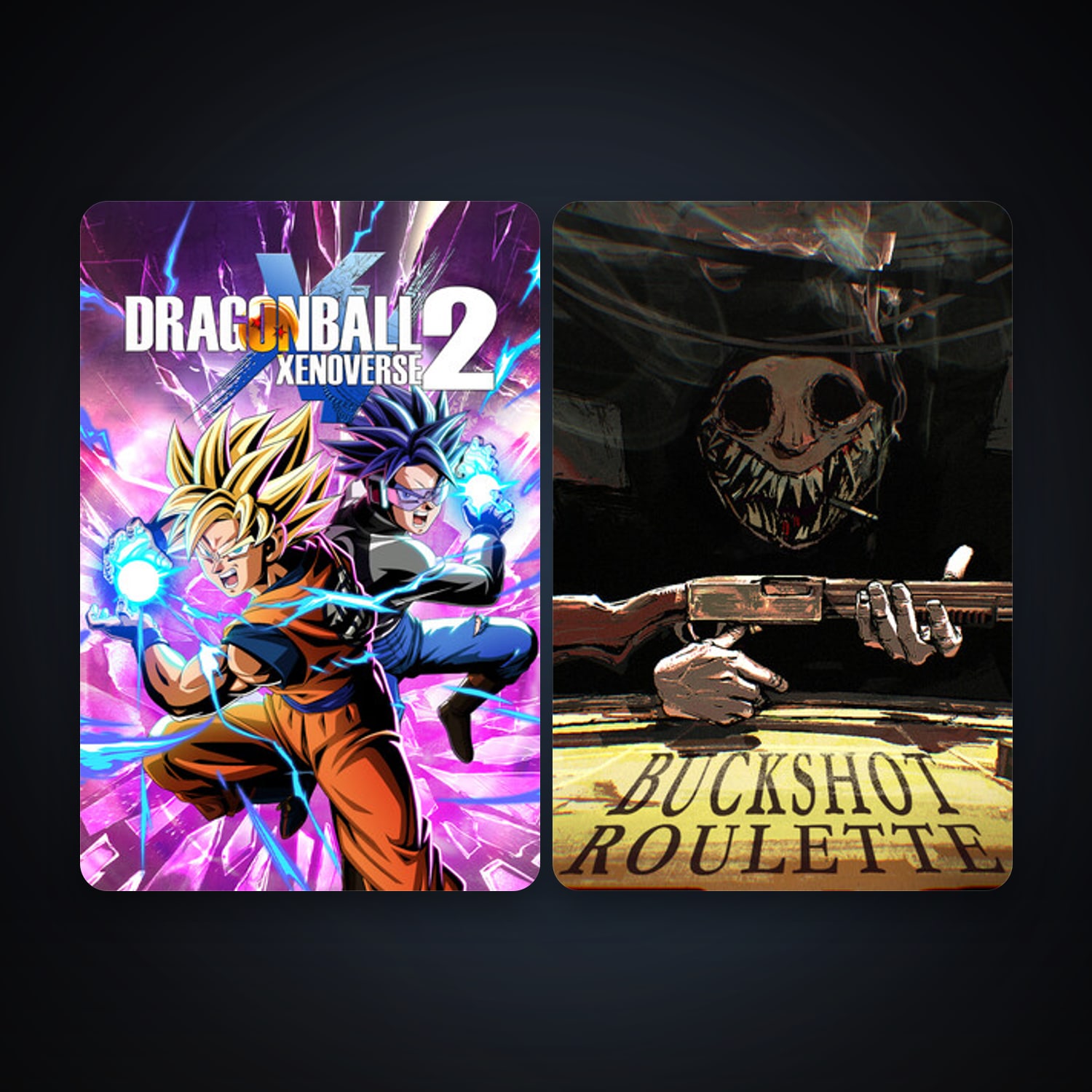 DRAGON BALL XENOVERSE 2 + Buckshot Roulette, 2 games, clean — HabibiAccounts