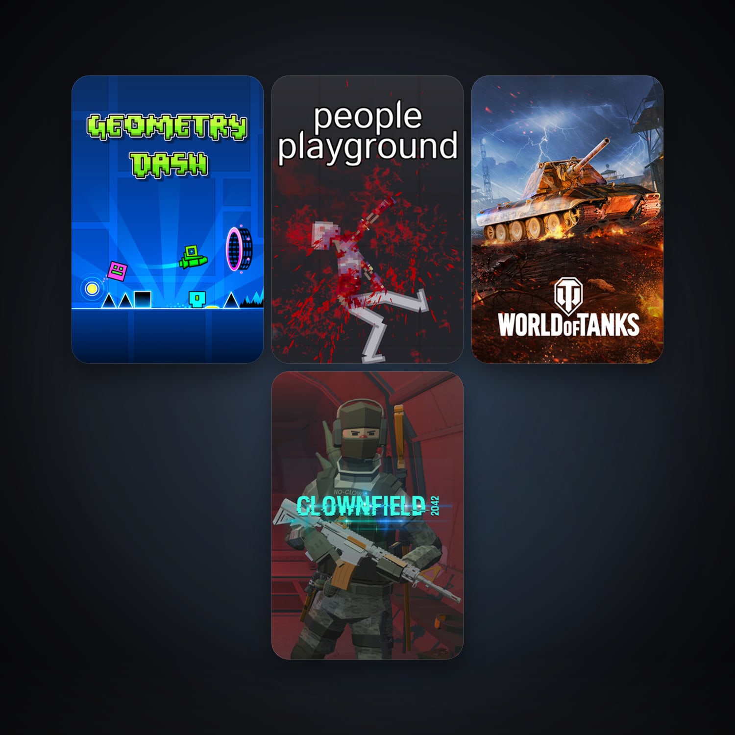 Geometry Dash + People Playground, 6 games, clean — HabibiAccounts