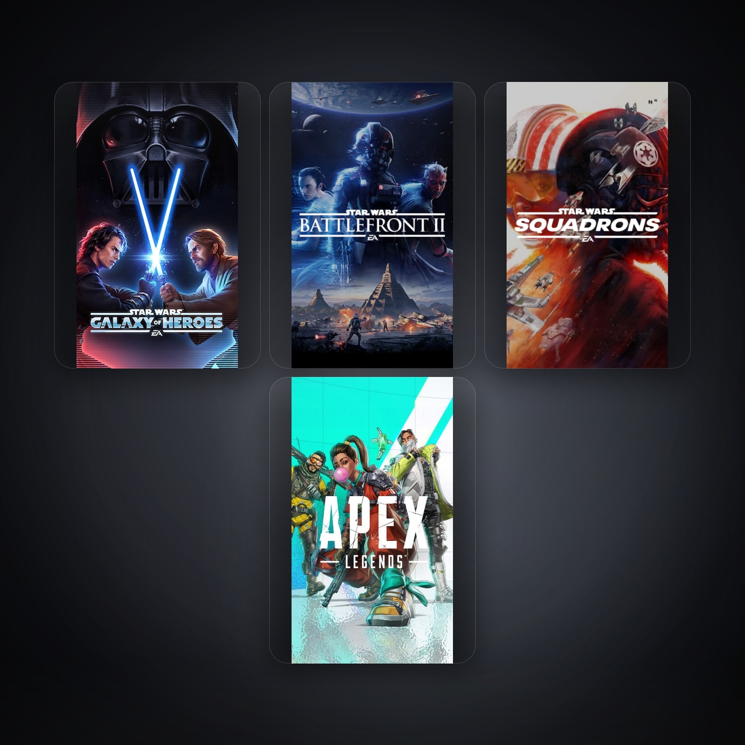 EA STAR WARS: Galaxy of Heroes + STAR WARS Battlefront II — CL — 4 games — HabibiAccounts