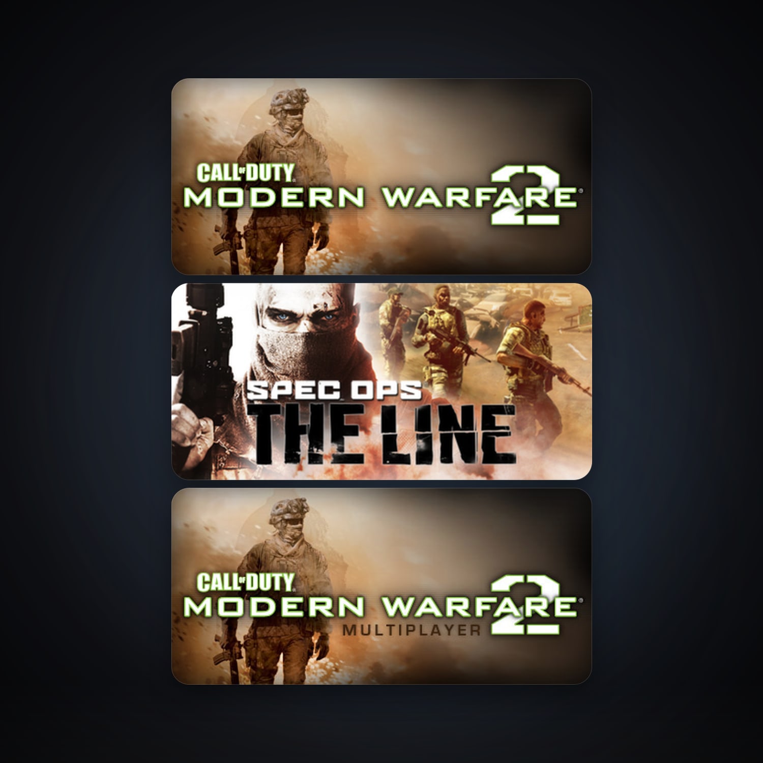 Call of Duty: Modern Warfare 2 (2009) + Call of Duty: Modern Warfare 2 - Multiplayer (2009), 4 games, clean — HabibiAccounts