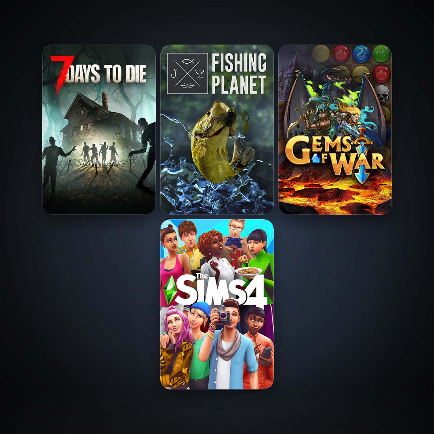 7 Days to Die + Gems of War - Puzzle RPG, 5 games, clean — HabibiAccounts
