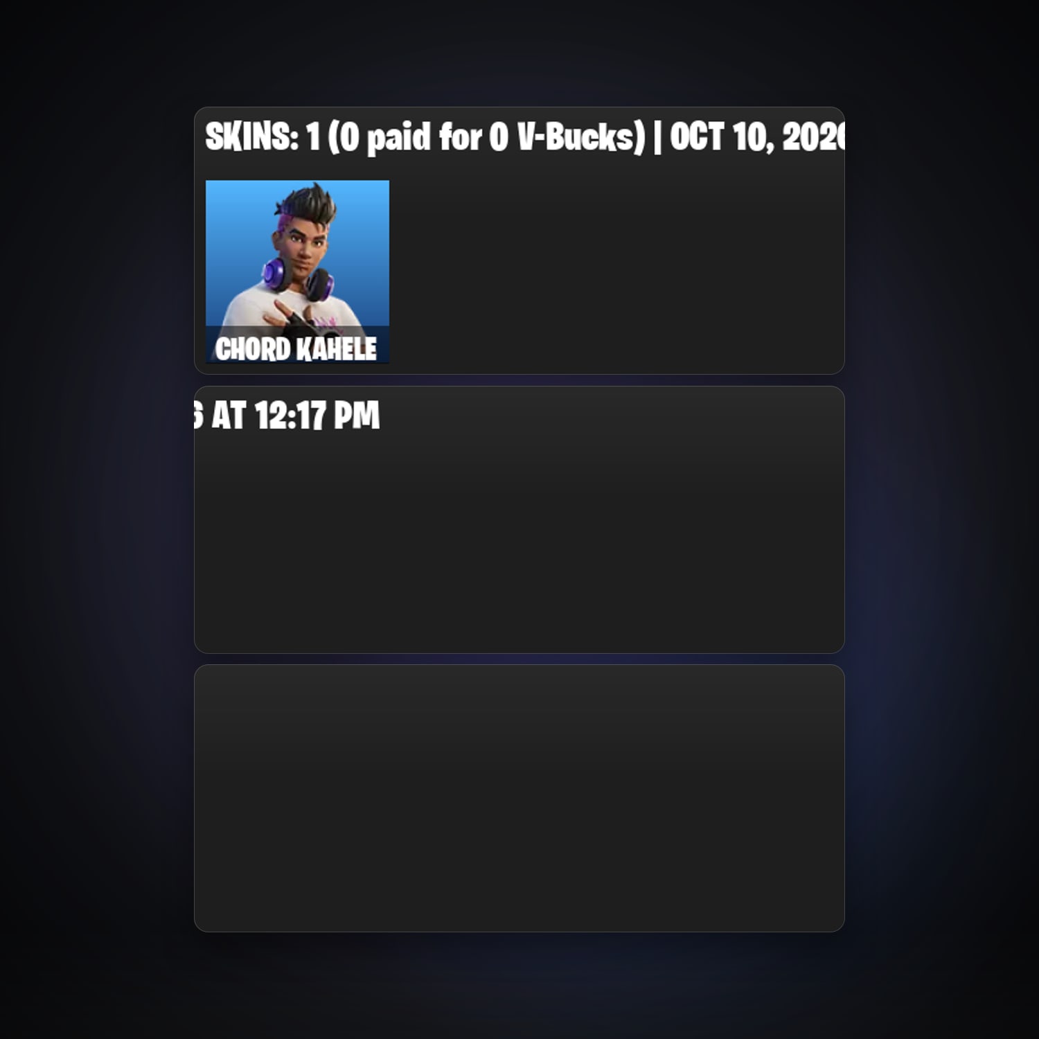 Fortnite account with Chord Kahele — 1 skin — 100 V-Bucks — lvl 9 — HabibiAccounts