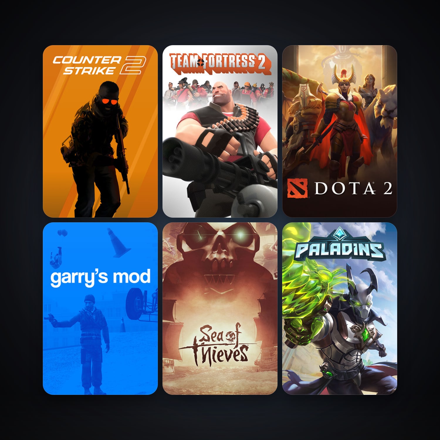 Counter-Strike: Source + Team Fortress 2, 16 games, clean — HabibiAccounts