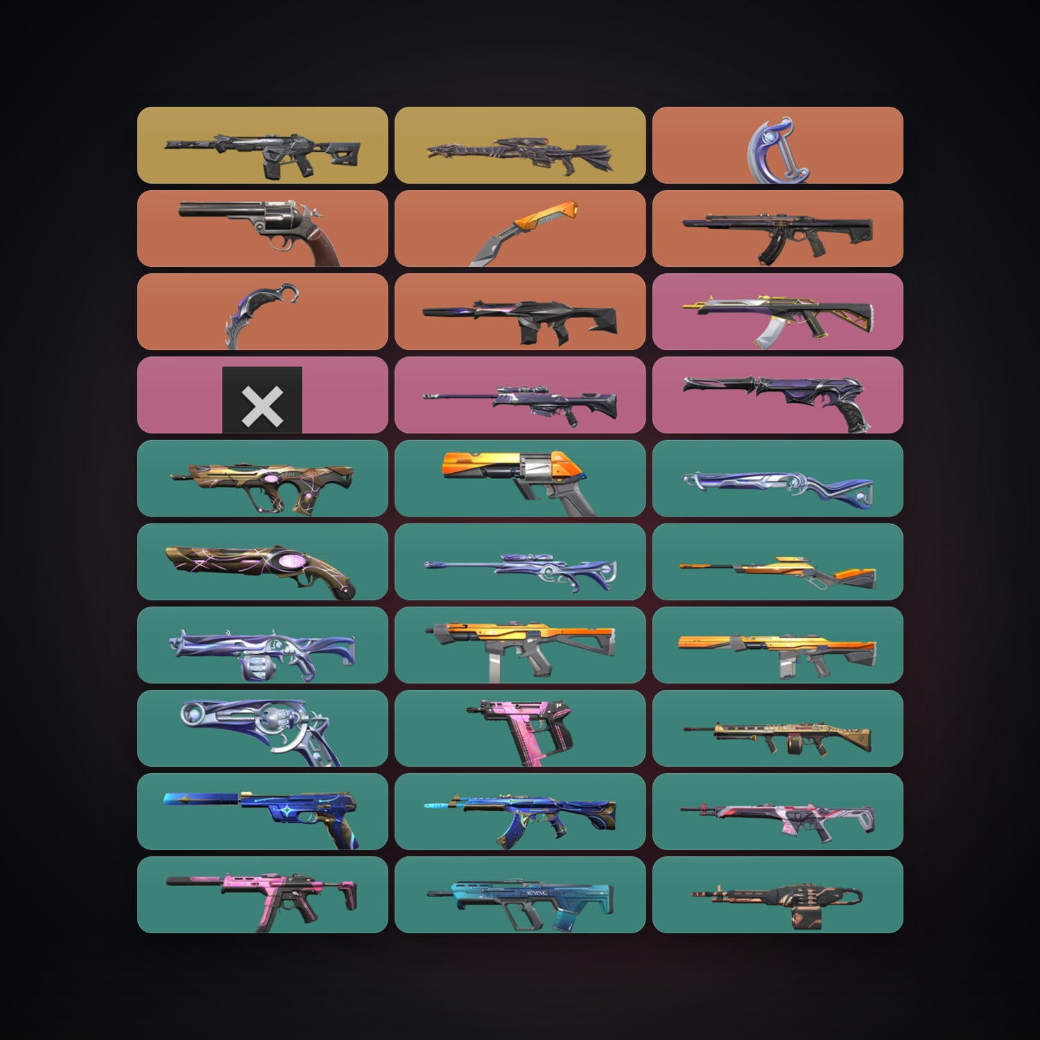 EU Plat 2 locker — 3 knives, 44 skins, lvl 94 — HabibiAccounts