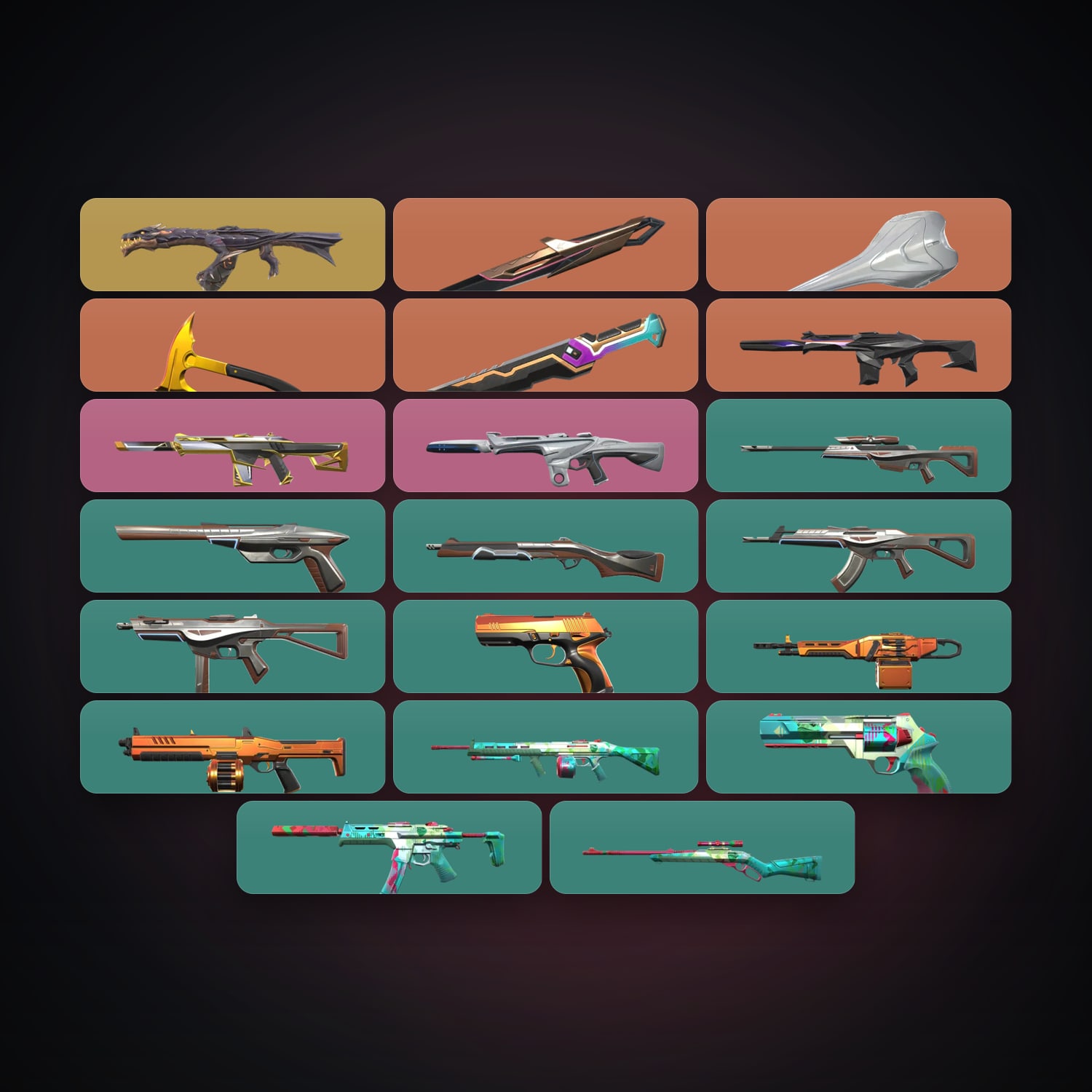 Valorant account: EU Ascendant 2 locker — 4 knives, 20 skins, lvl 34 — HabibiAccounts