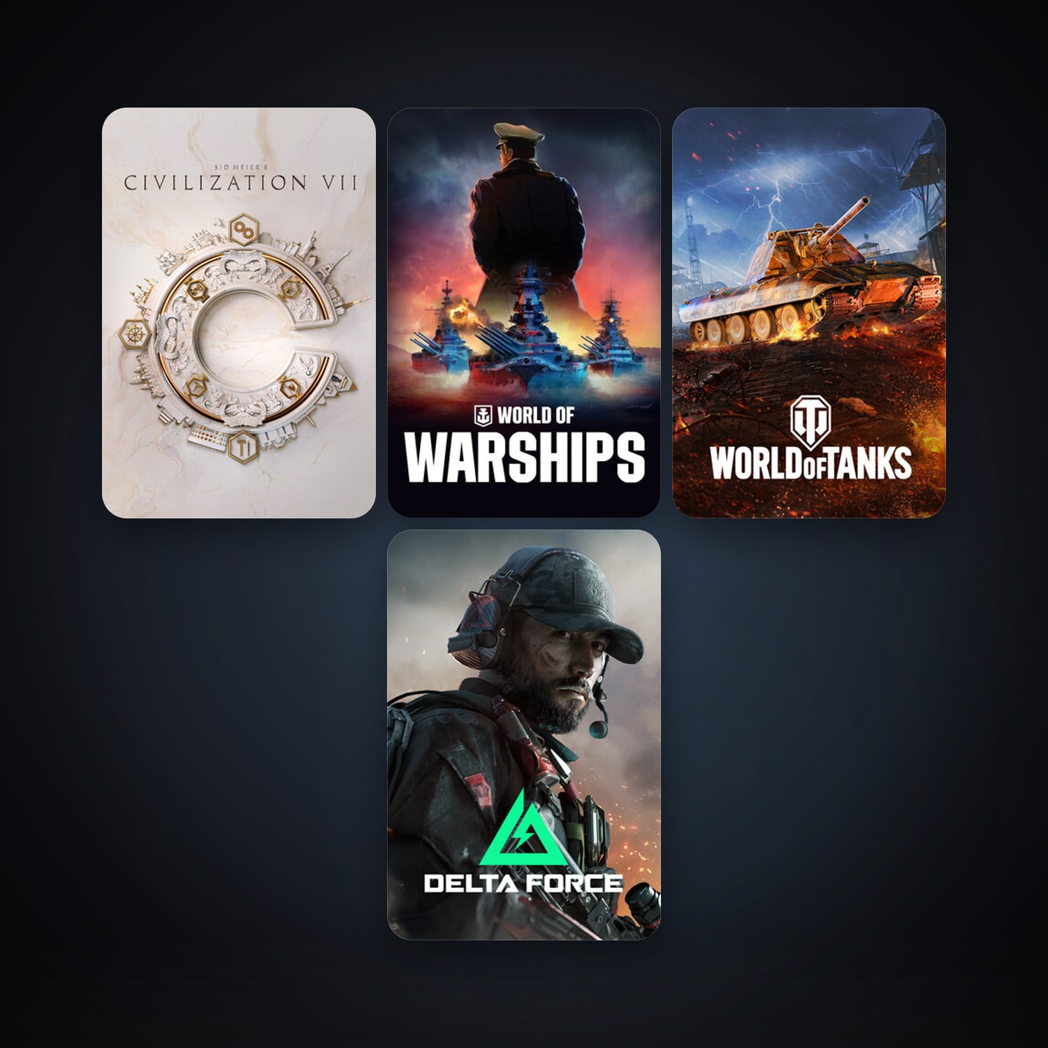 World of Warships + Sid Meier's Civilization VII, 7 games, clean — HabibiAccounts