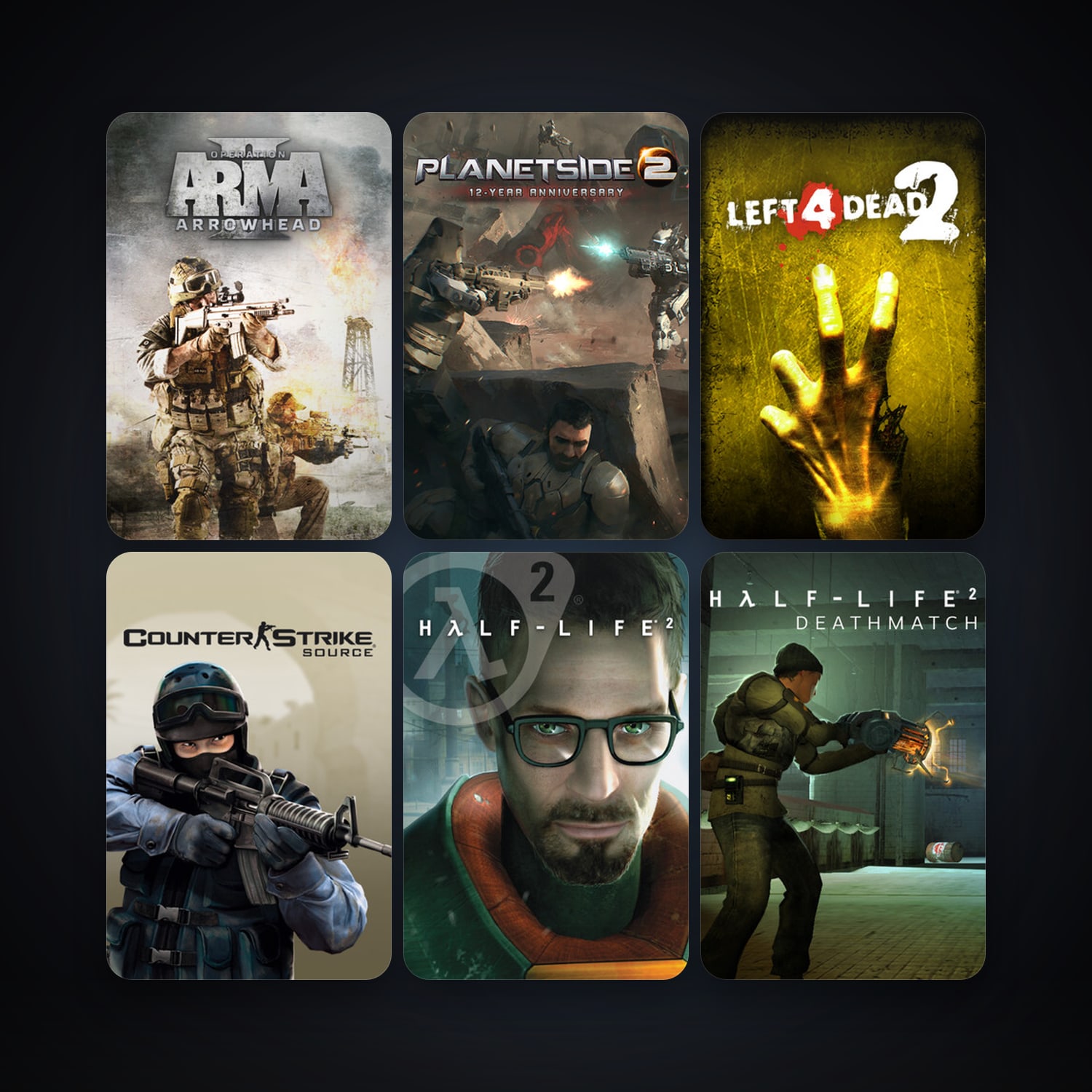 Half-Life 2 + Counter-Strike: Source, 15 games, Steam 11, clean — HabibiAccounts