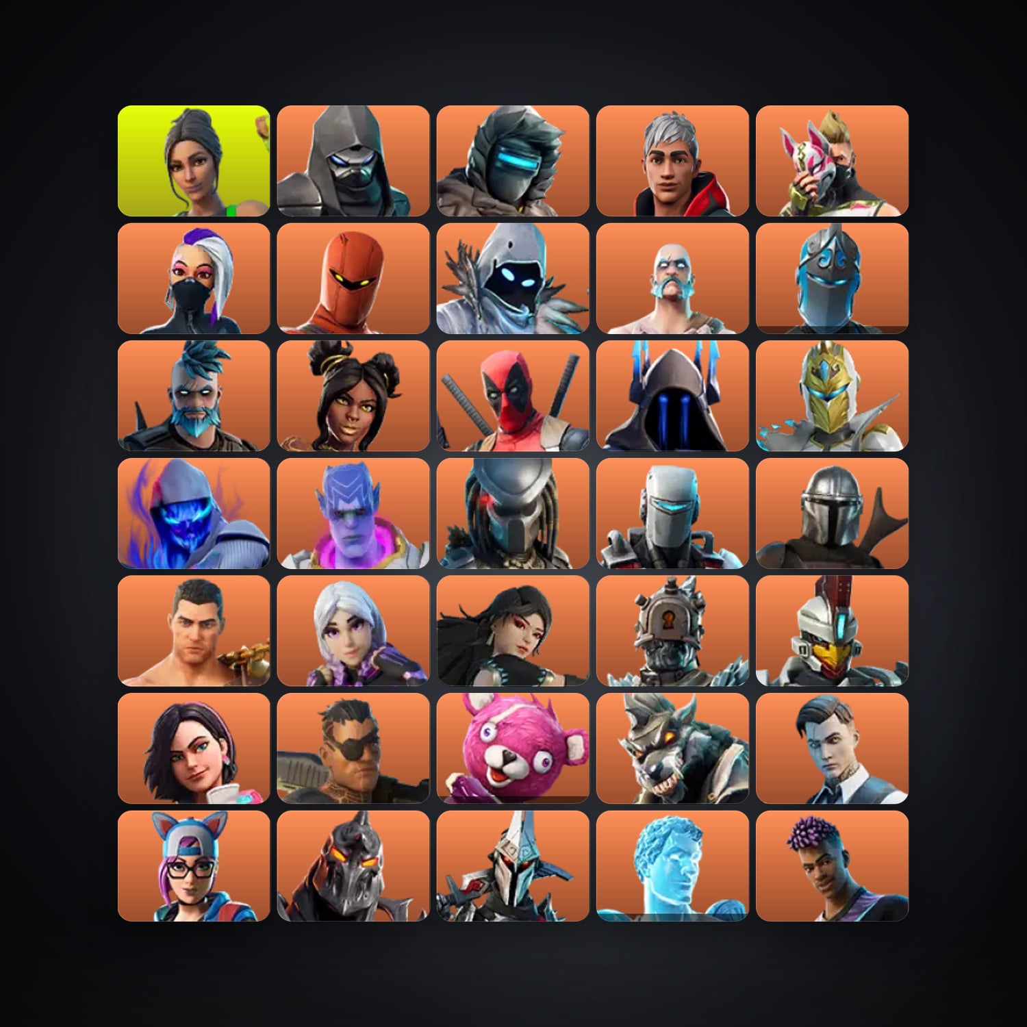 حساب فورتنايت Drift وMidas، اللوكر مليان 146 سكن، 300 فيبوكس، لفل 2381، 453 فوز — HabibiAccounts