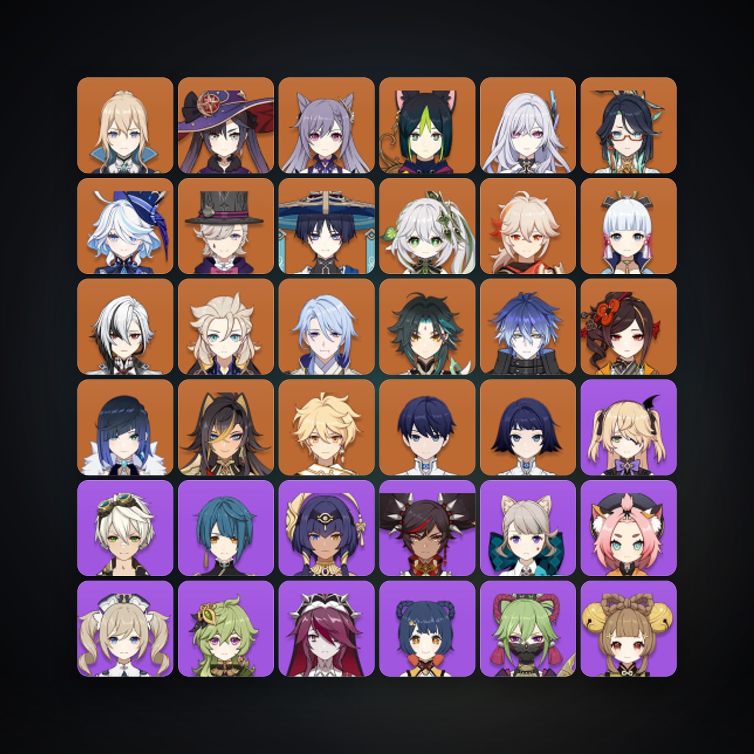 جينشن إمباكت | AR 58 | 72 شخصية | 20× 5★ — HabibiAccounts