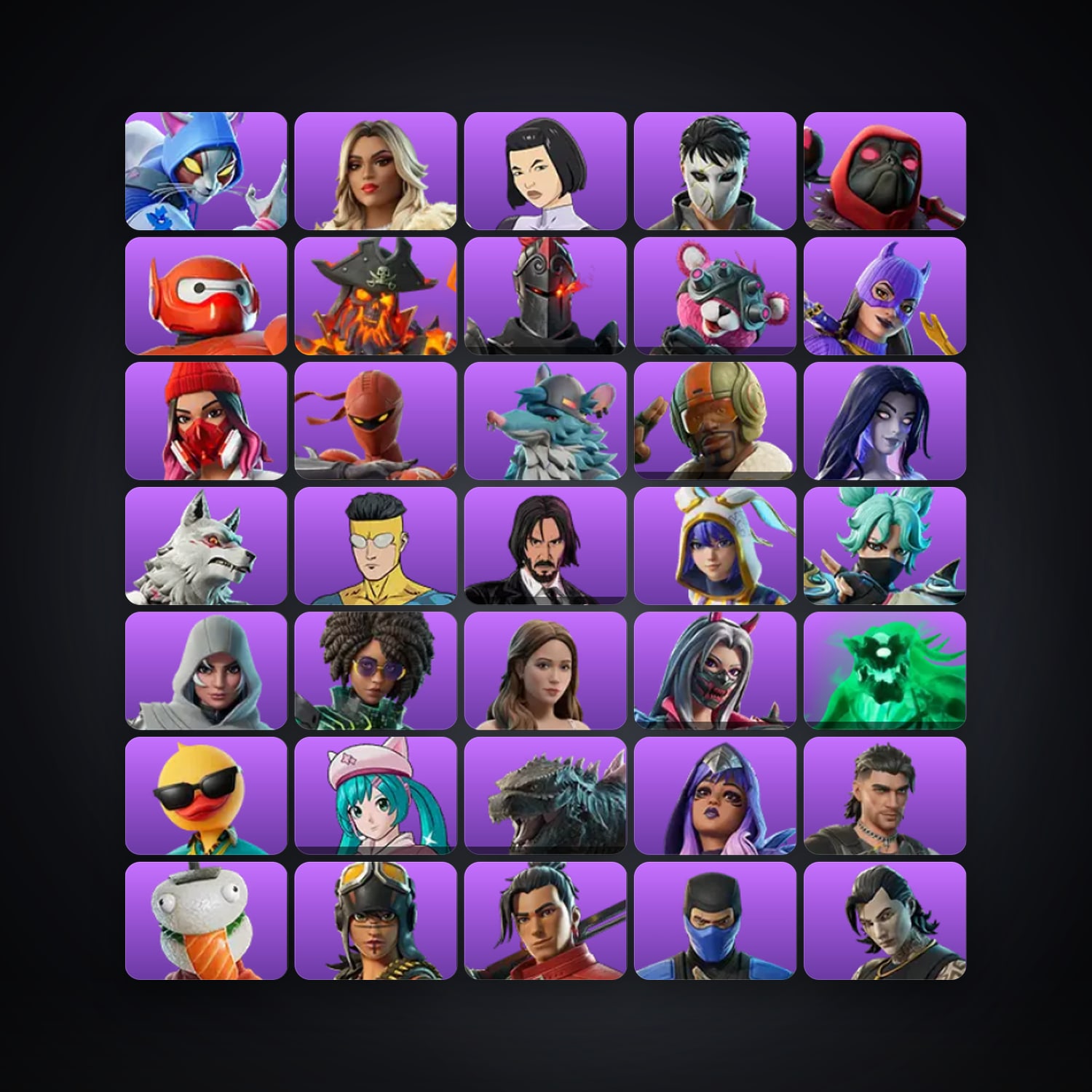 Fortnite account with Nyanja & Dylan — 55 skins — 100 V-Bucks — lvl 721 — HabibiAccounts