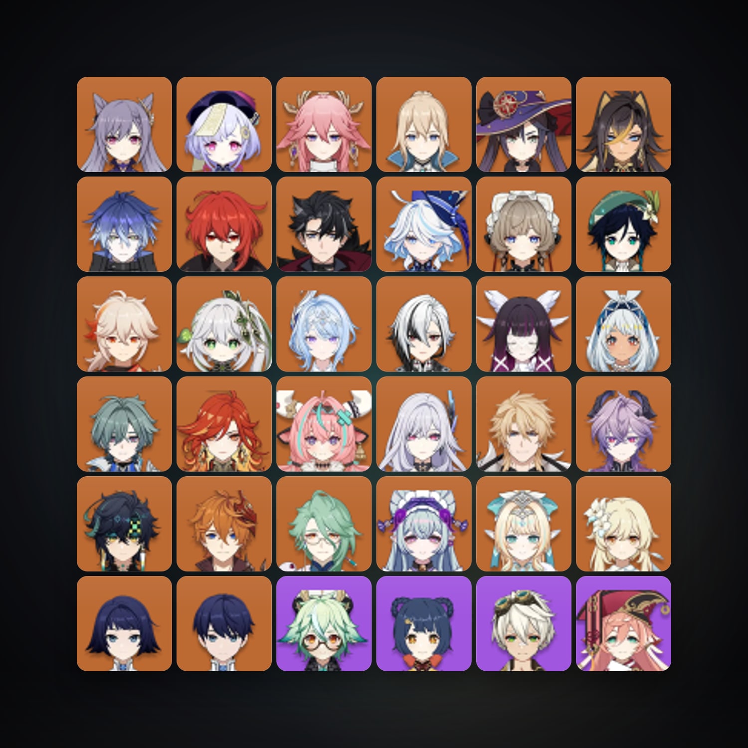 Genshin Impact account — AR 60 | 82 Chars | 30× 5★ — HabibiAccounts