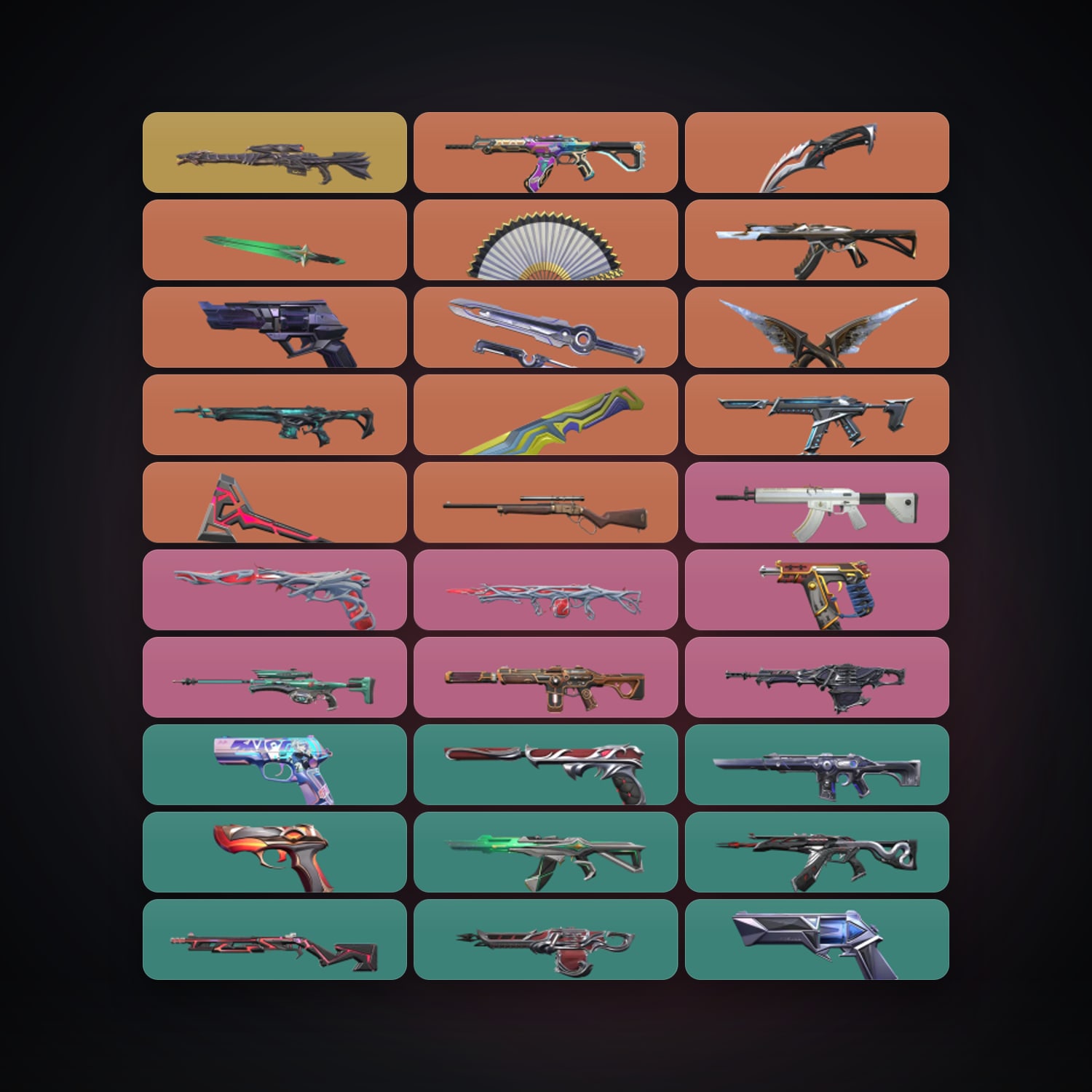 Valorant account: EU Silver 2 locker — 7 knives, 102 skins, lvl 322 — HabibiAccounts