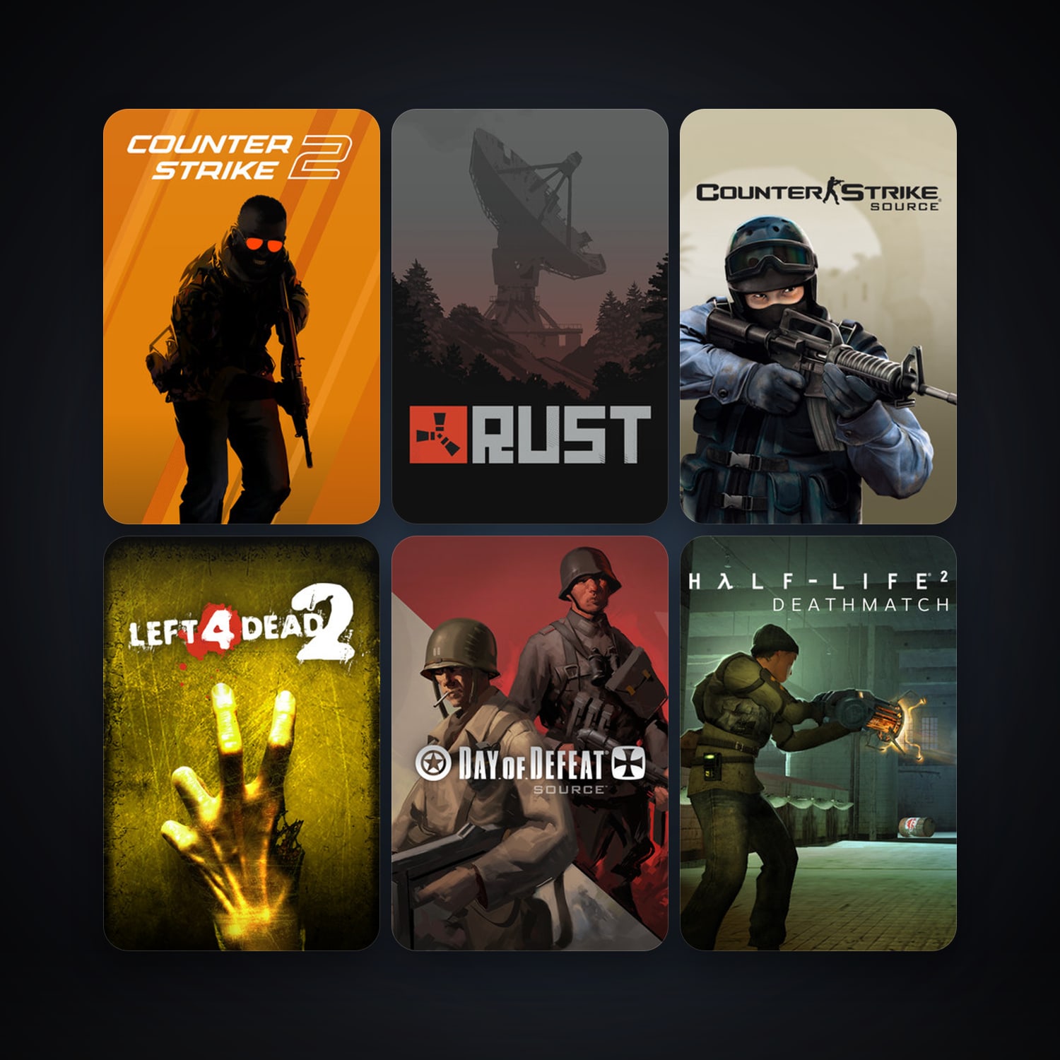 Counter-Strike: Source + Day of Defeat: Source, 9 games, clean — HabibiAccounts