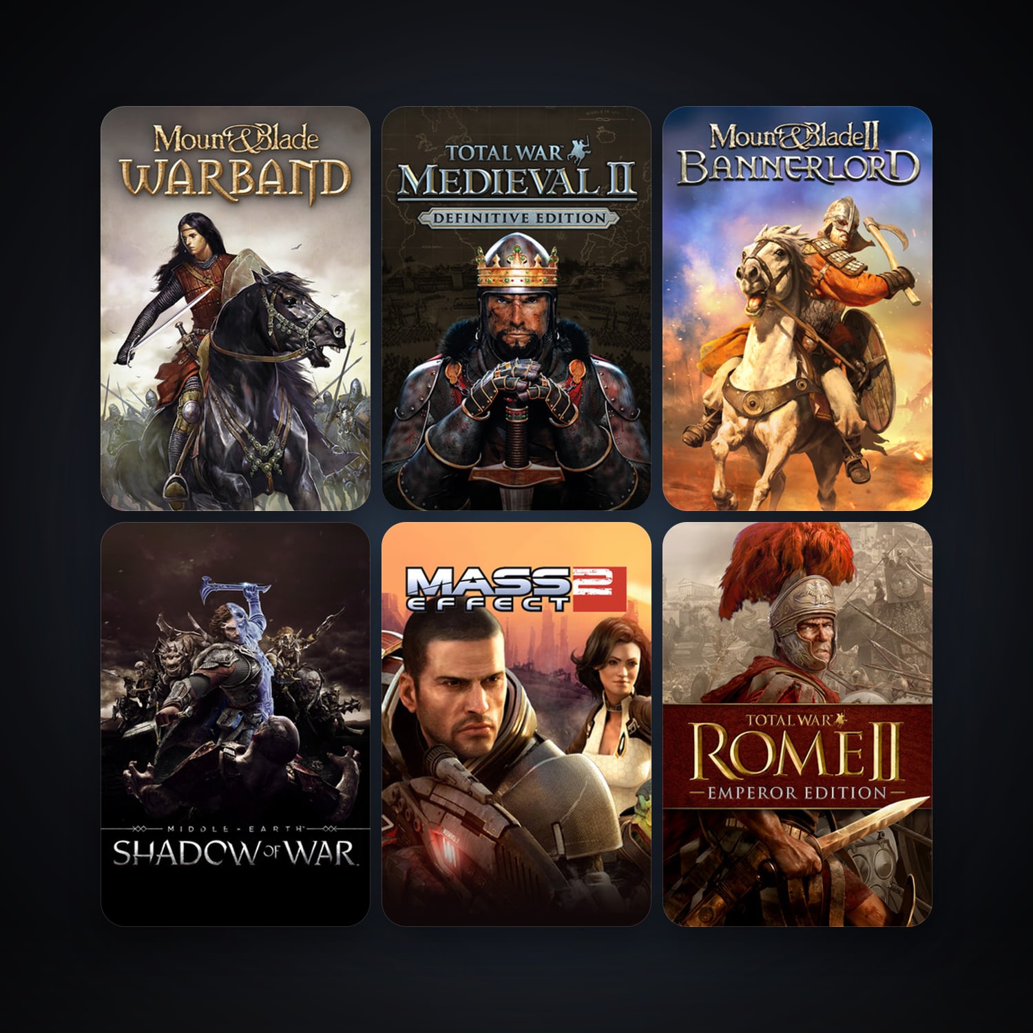 Medieval II: Total War + Sid Meier's Civilization V, 23 games, clean — HabibiAccounts