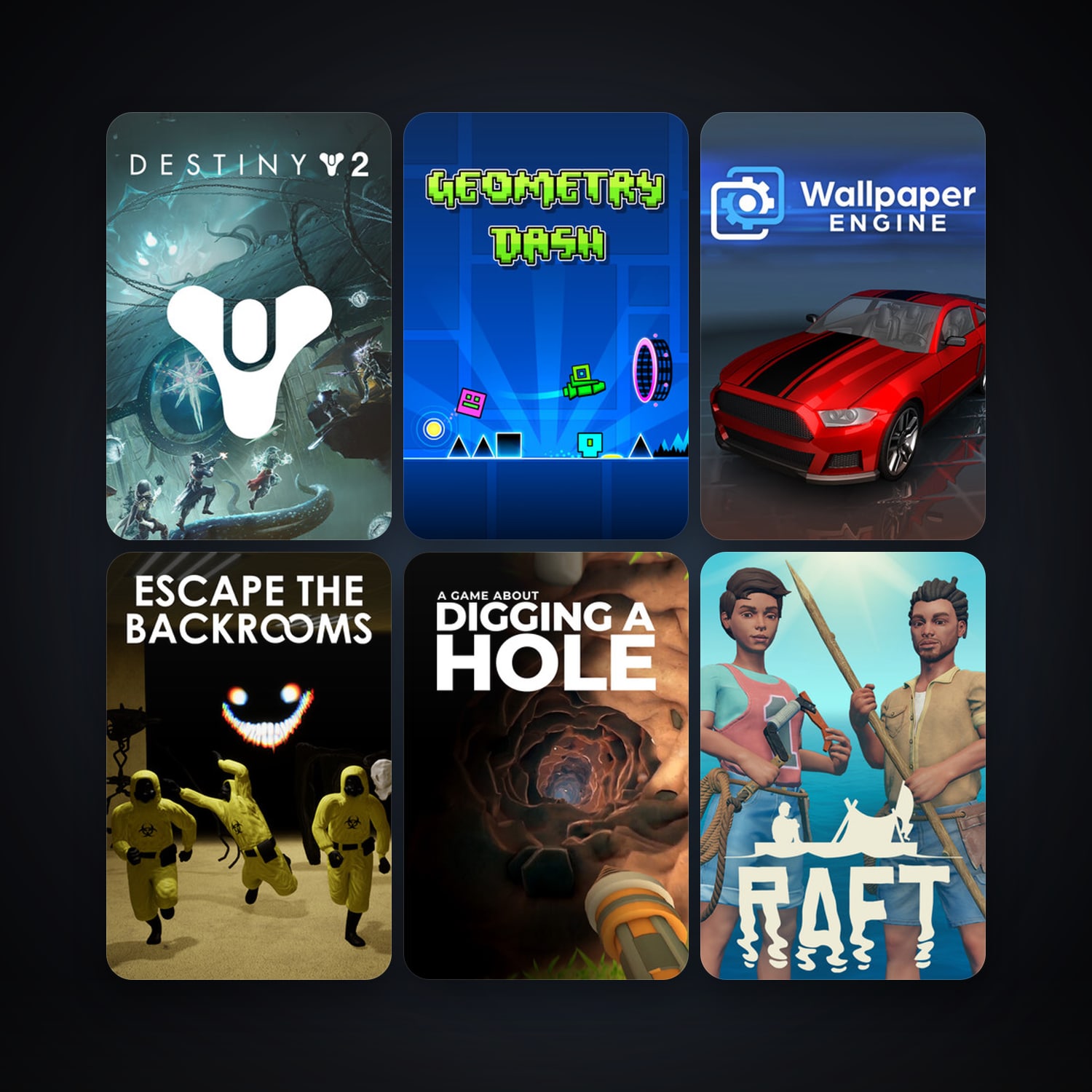 No Man's Sky + Geometry Dash, 19 games, clean — HabibiAccounts