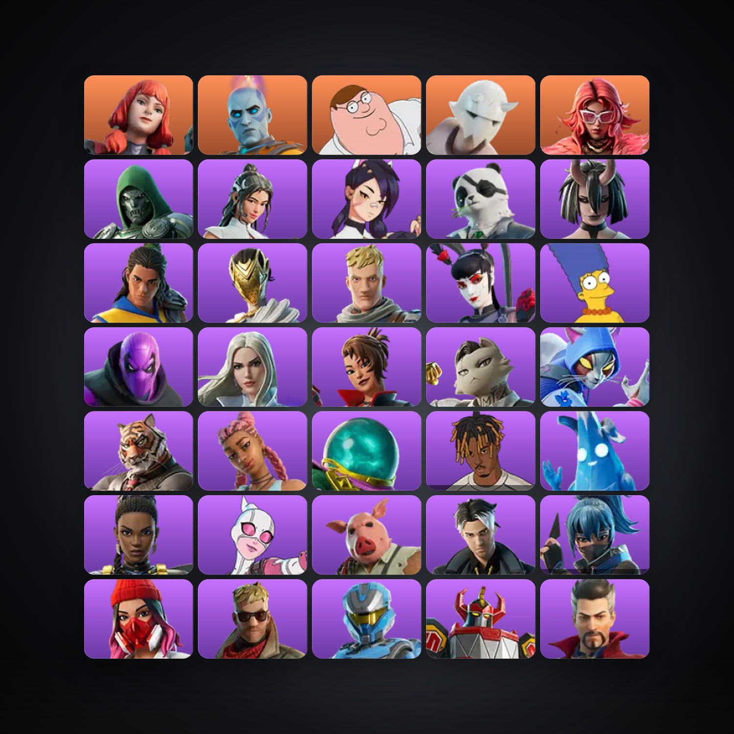 Fortnite account with The Imagined & The Origin — 63 skins — 750 V-Bucks — lvl 1231 — HabibiAccounts