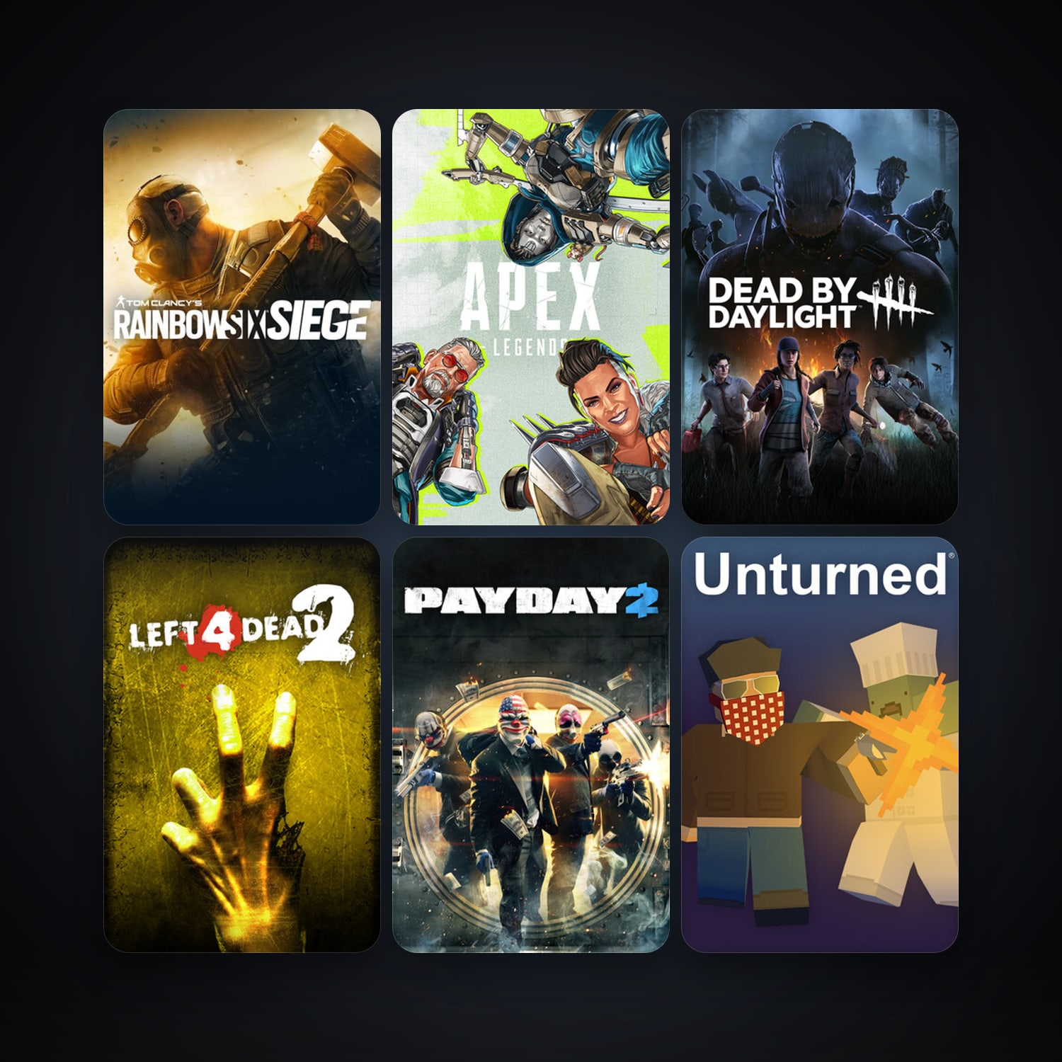 Left 4 Dead 2 + PAYDAY 2, 48 games, Steam 15, clean — HabibiAccounts
