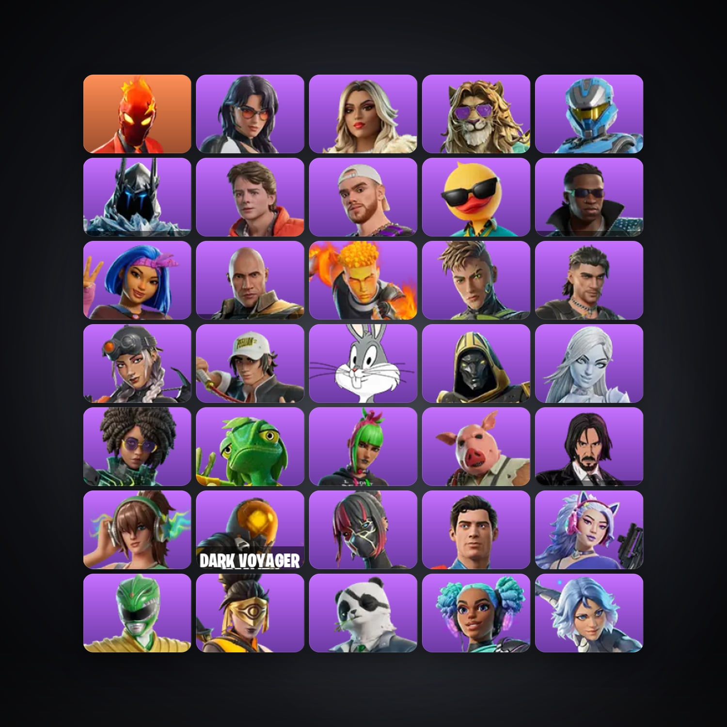 Fortnite account with Inferno & Onyx Winter — 58 skins — 100 V-Bucks — lvl 1995 — HabibiAccounts