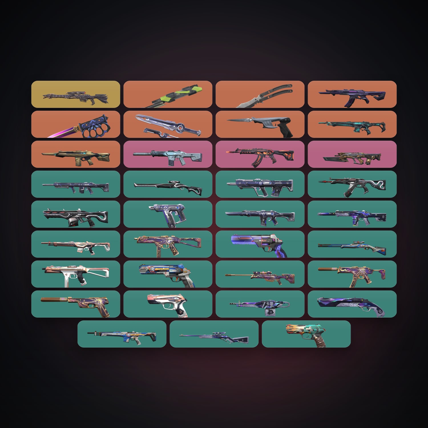 EU Silver 1 locker — 4 knives, 36 skins, lvl 57 — HabibiAccounts