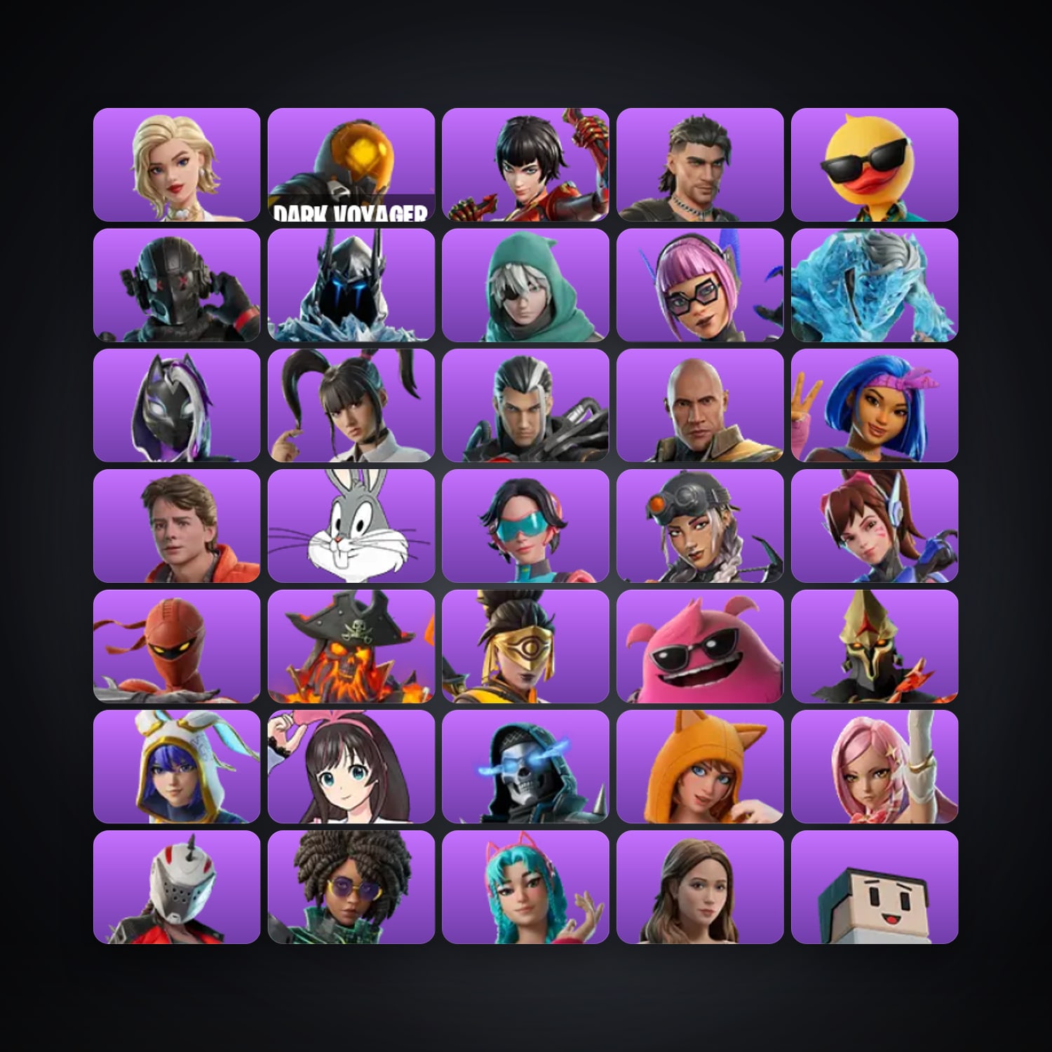 Fortnite account with Cat Holloway & Dark Voyager (Reality Redacted) — 68 skins — 550 V-Bucks — lvl 697 — HabibiAccounts