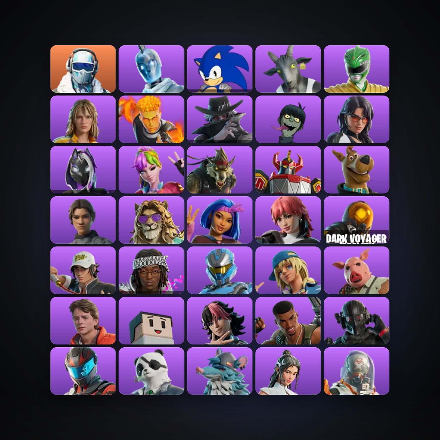 Fortnite account with Frostbite & Glacial Dummy — 52 skins — lvl 540 — HabibiAccounts