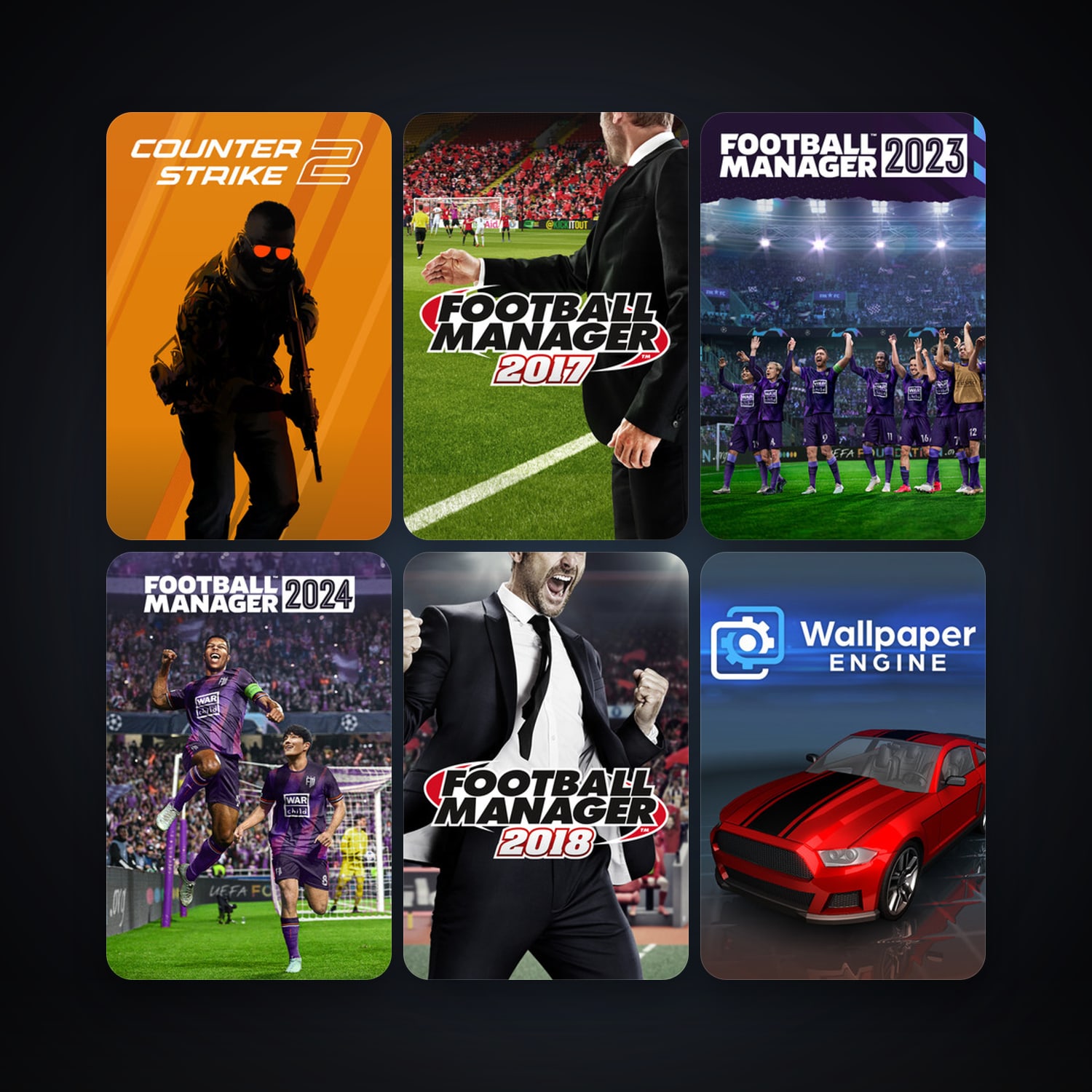 CS2 Prime + Wallpaper Engine, 38 games, clean — HabibiAccounts