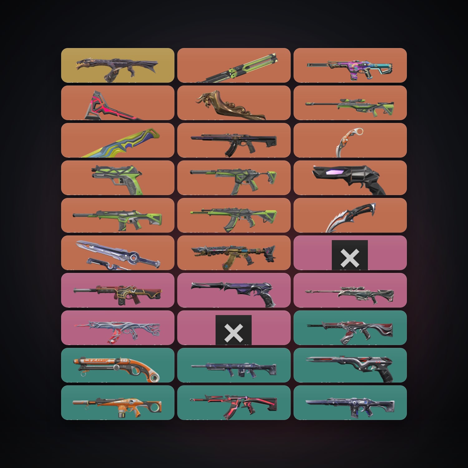AP Diamond 2 locker — 7 knives, 89 skins, lvl 293 · 264274416 — HabibiAccounts