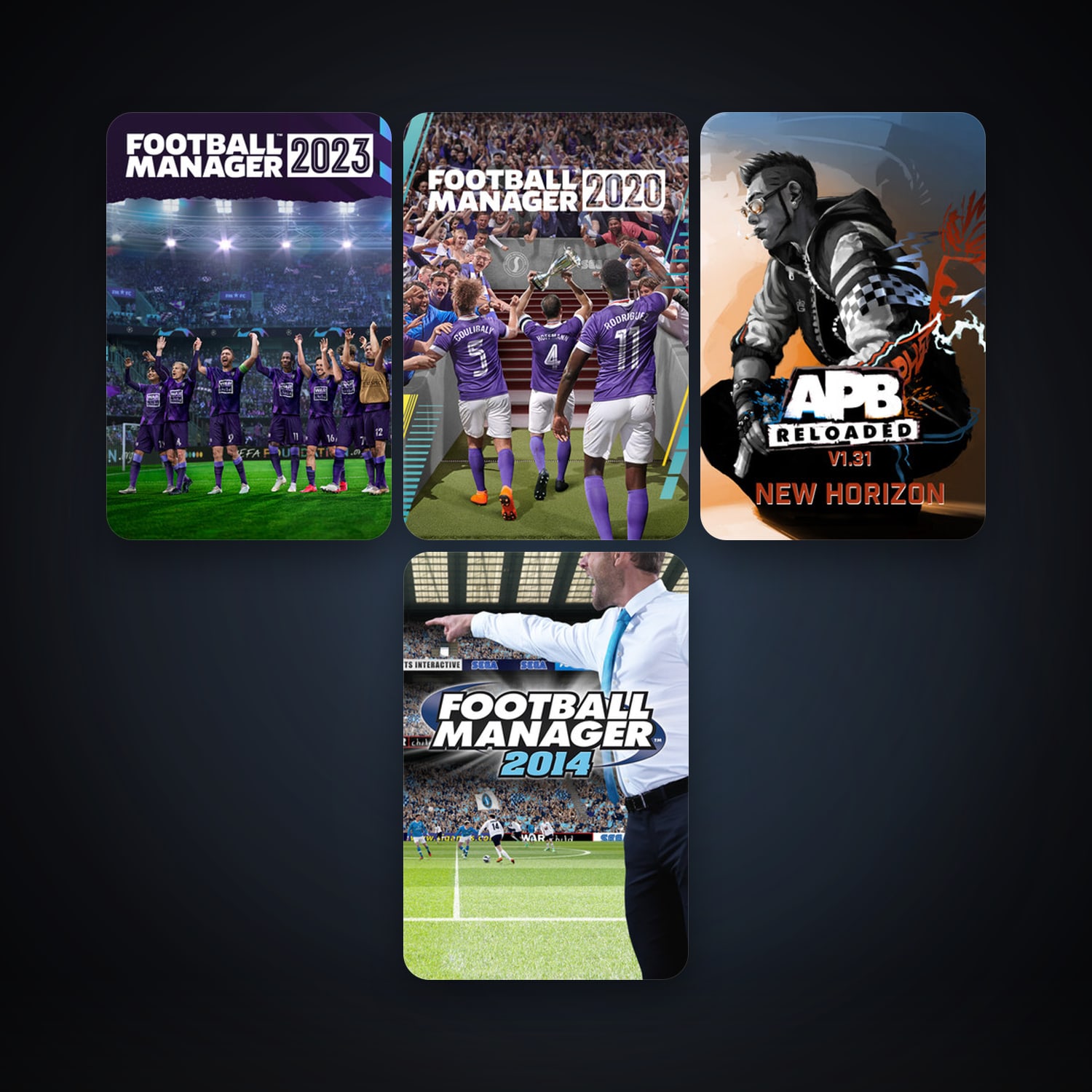 APB Reloaded + Football Manager 2014, 9 games, clean — HabibiAccounts