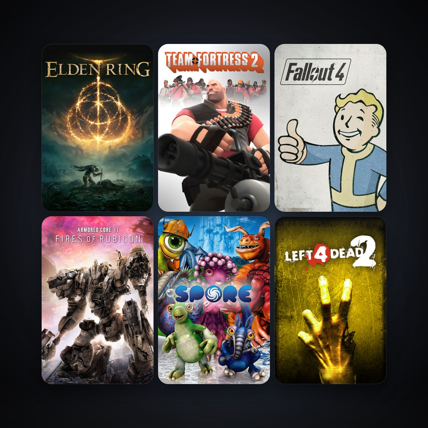 Team Fortress 2 + Left 4 Dead 2, 34 games, clean — HabibiAccounts