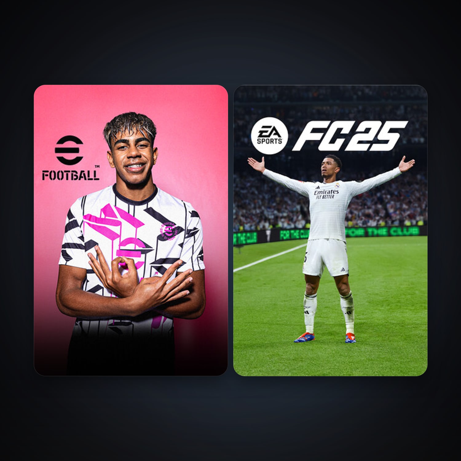 eFootball 2024 + EA SPORTS FC 25, 2 games, clean — HabibiAccounts