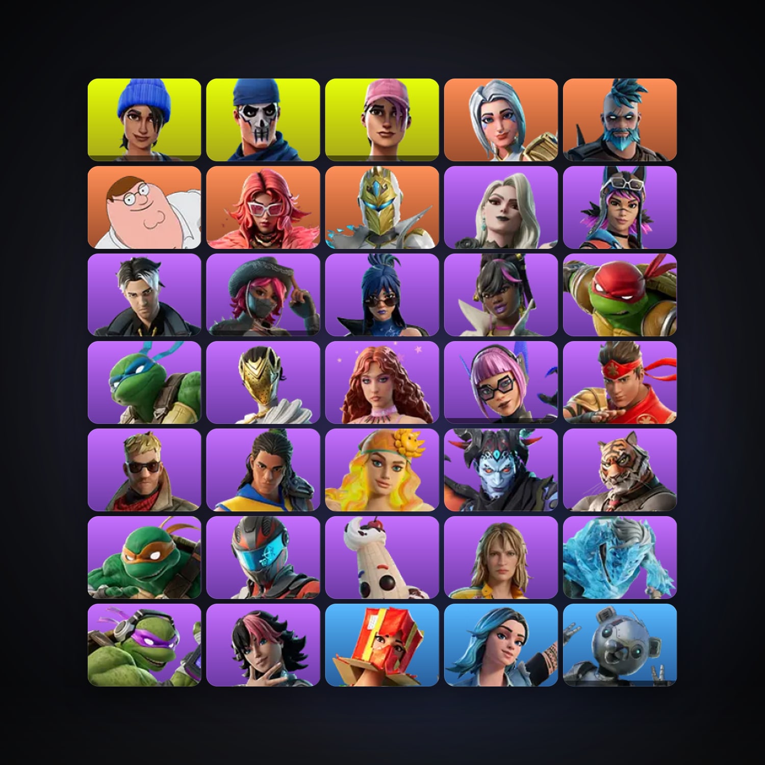 Fortnite account with Blue Team Leader & Warpaint — 37 skins — 4.8K V-Bucks — lvl 348 — HabibiAccounts