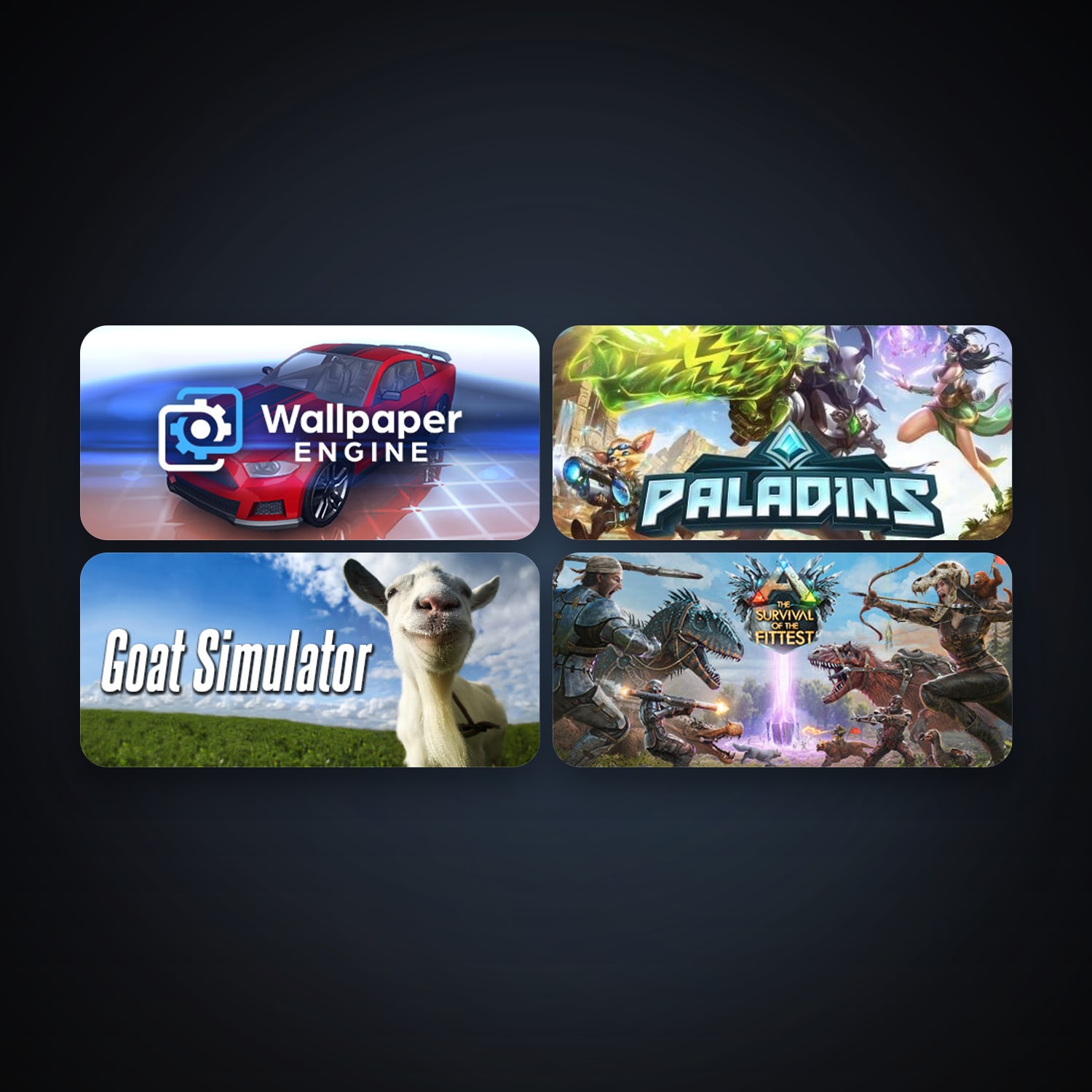 Steam account: Goat Simulator + ARK: The Survival Of The Fittest, 7 games, clean — HabibiAccounts