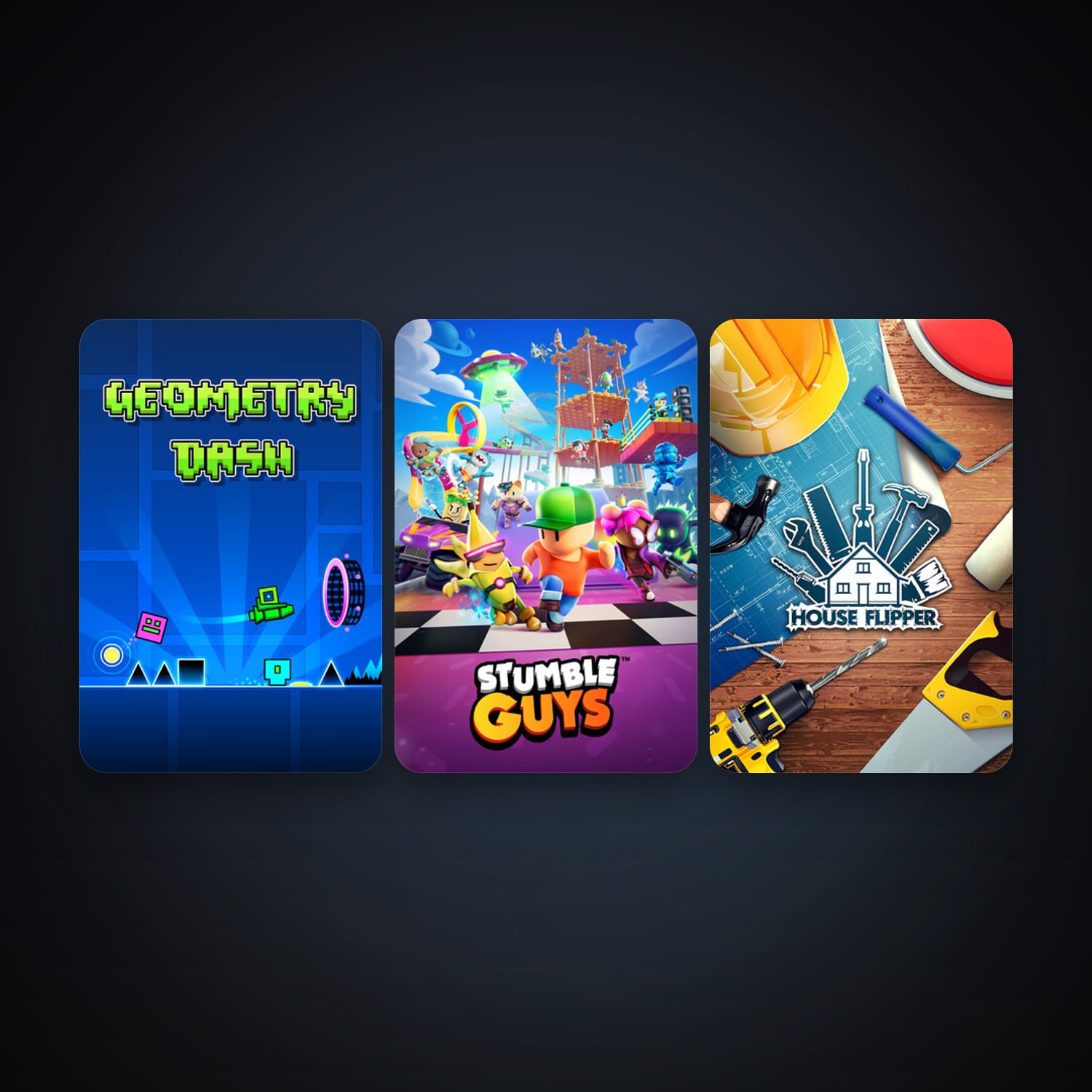 Steam account: Geometry Dash + House Flipper, 5 games, clean — HabibiAccounts