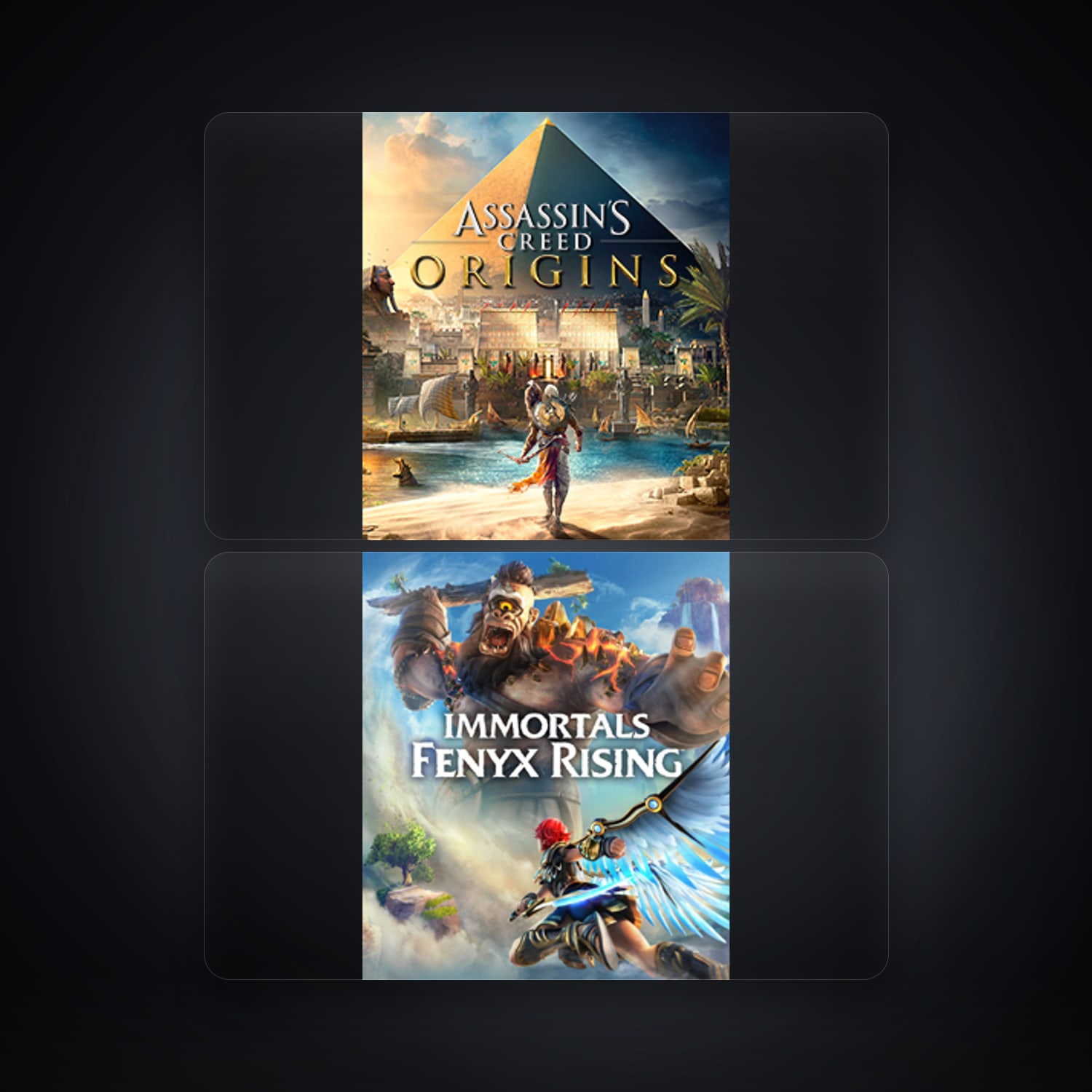 Ubisoft account — Assassin's Creed Origins + Immortals Fenyx Rising — BR — HabibiAccounts