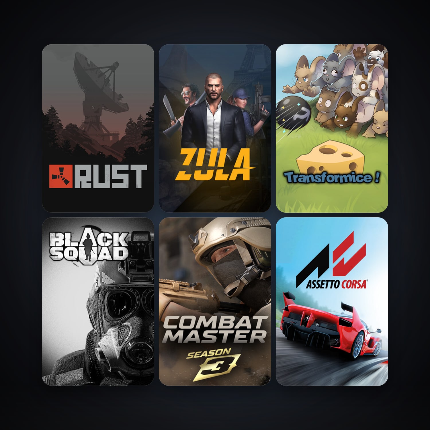 Assetto Corsa + Rust, 11 games, clean — HabibiAccounts