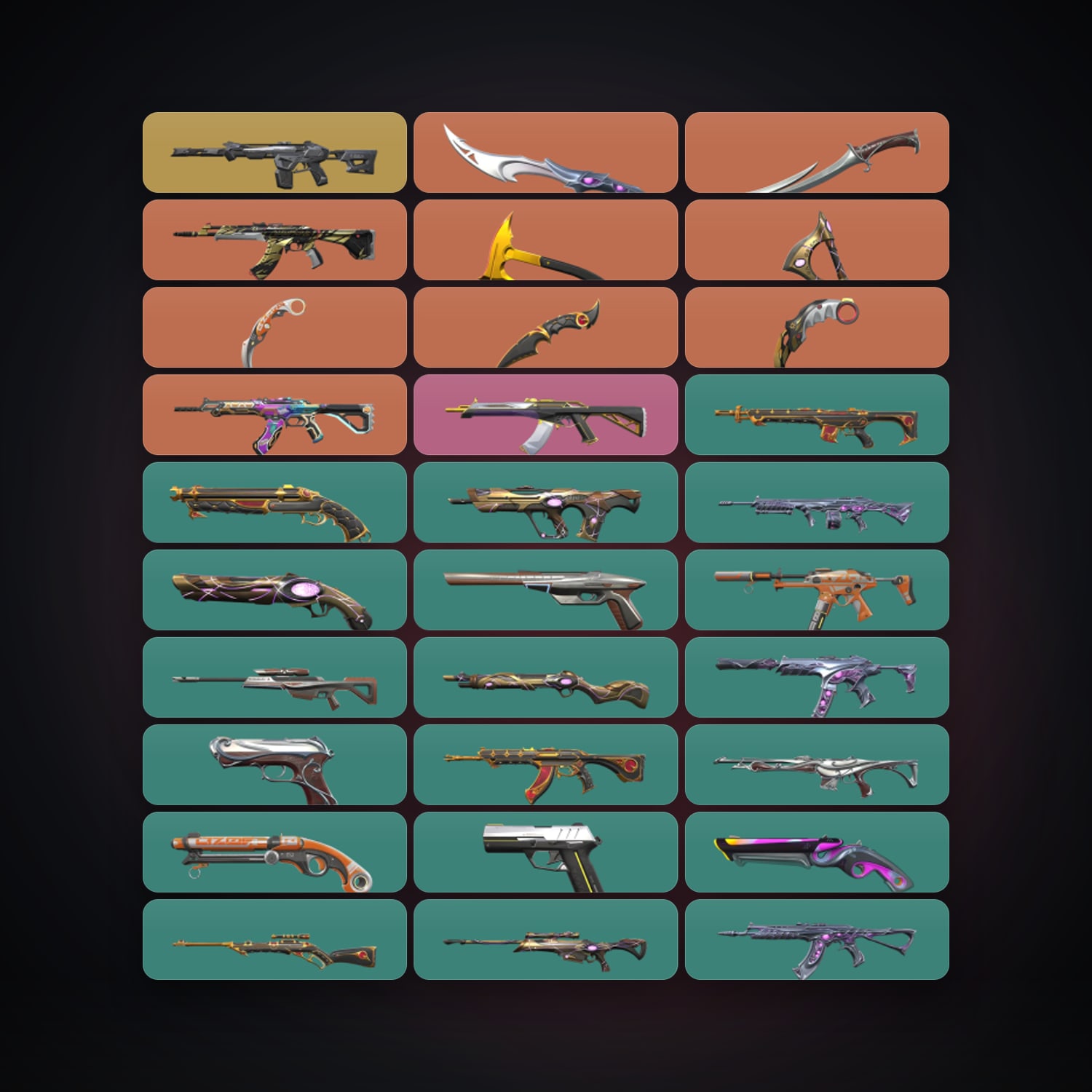LA Bronze 2 locker — 7 knives, 107 skins, lvl 339 — HabibiAccounts