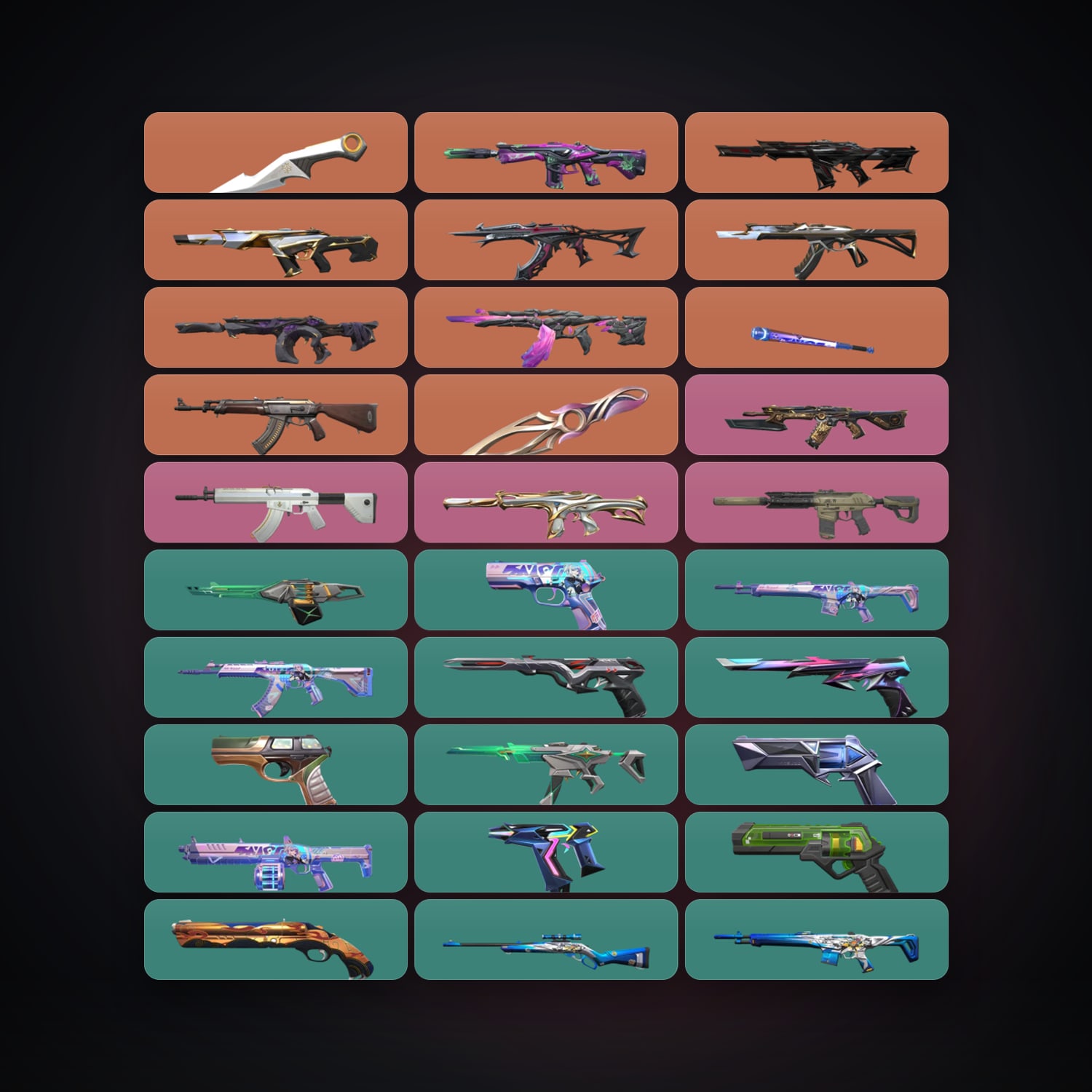 AP Gold 3 locker — 3 knives, 46 skins, lvl 192 · 264310702 — HabibiAccounts