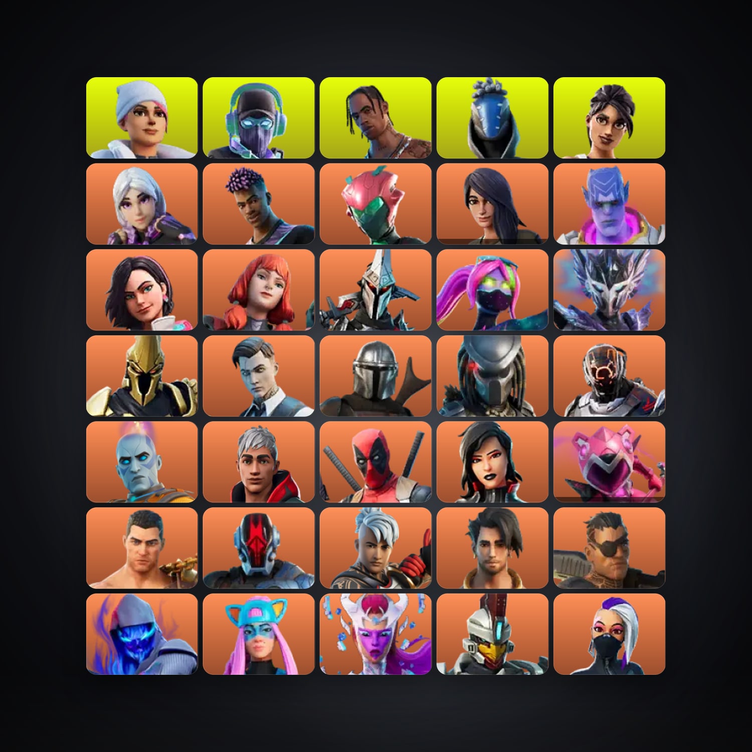 Fortnite account with Travis Scott & Midas — 164 skins — 100 V-Bucks — lvl 2440 — HabibiAccounts