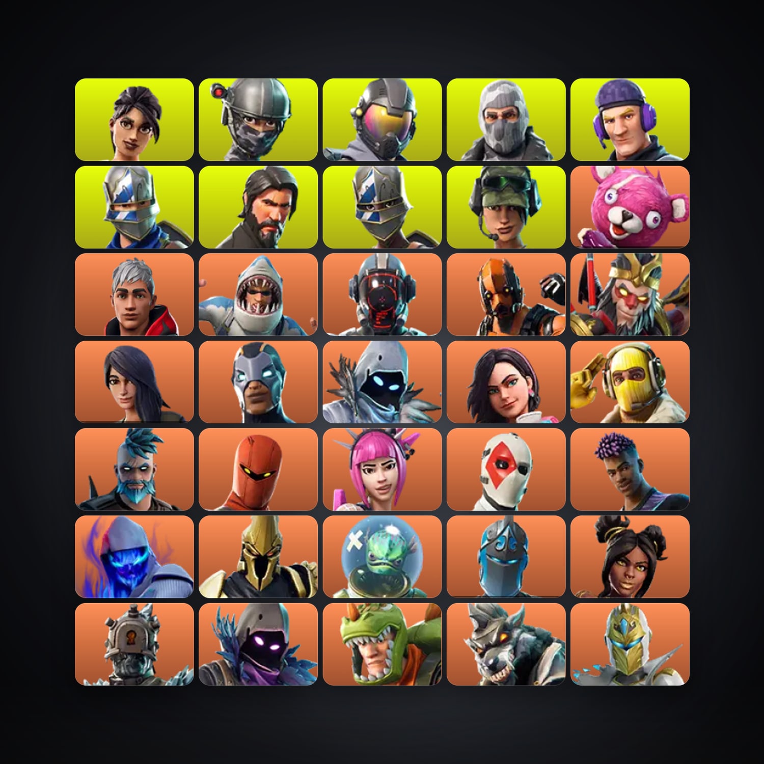 Fortnite account with Skull Trooper & Ghoul Trooper — 190 skins — 250 V-Bucks — lvl 1863 — HabibiAccounts
